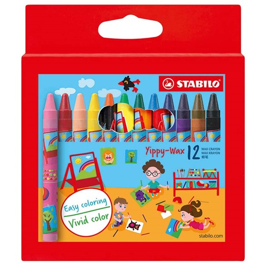 Stabilo Yippy-Wax 12 Colors In Cardboard