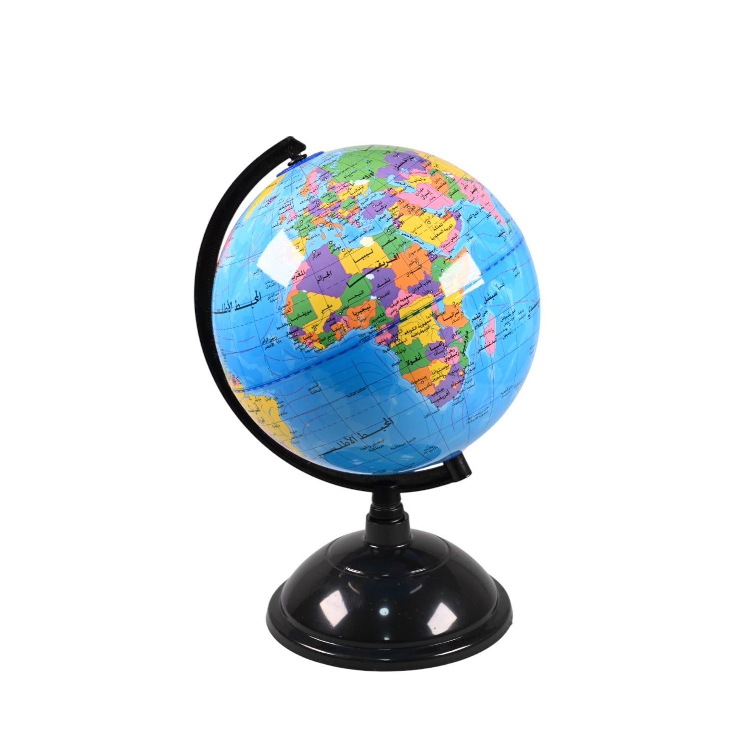 Rotating Arabic World Globe