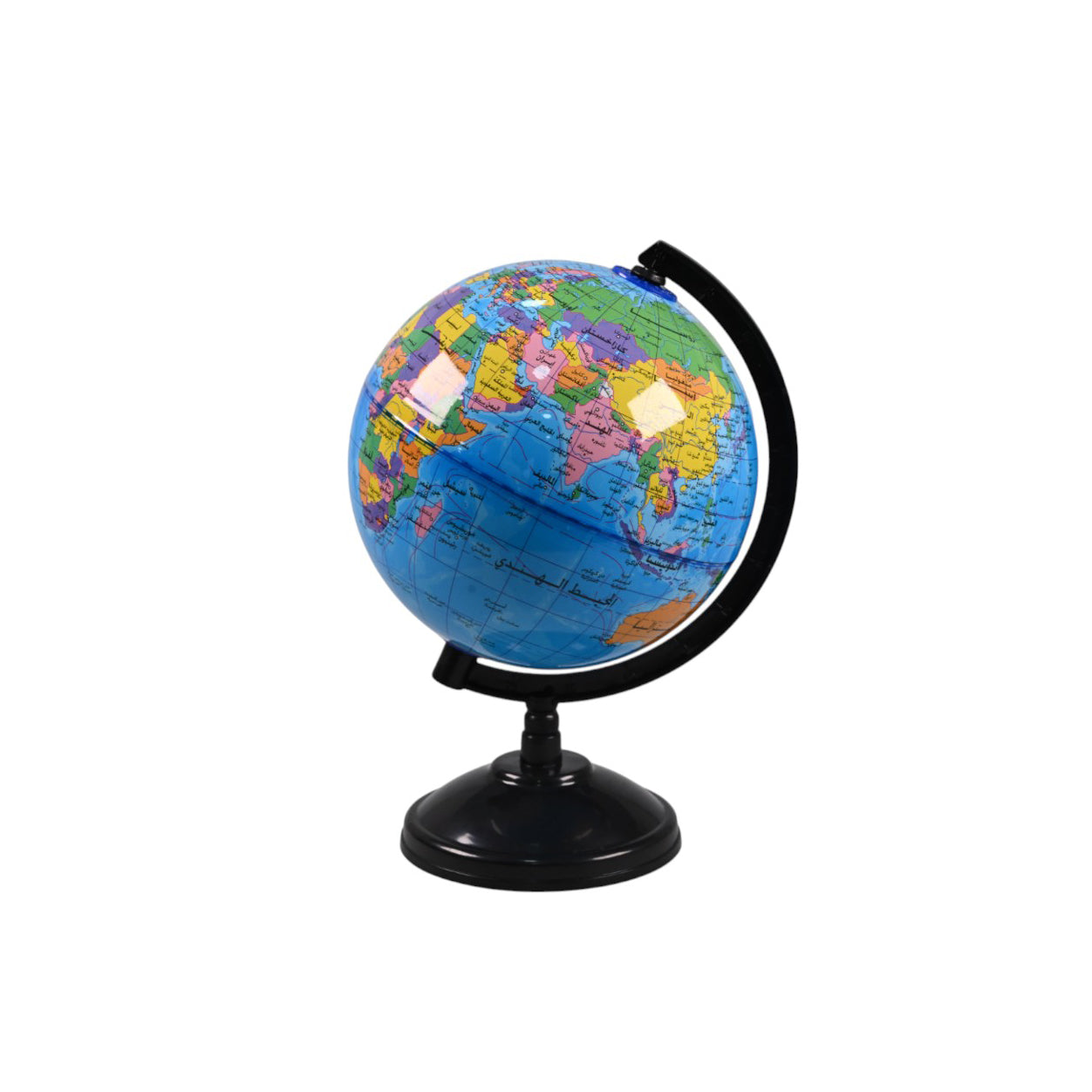 Rotating Arabic World Globe