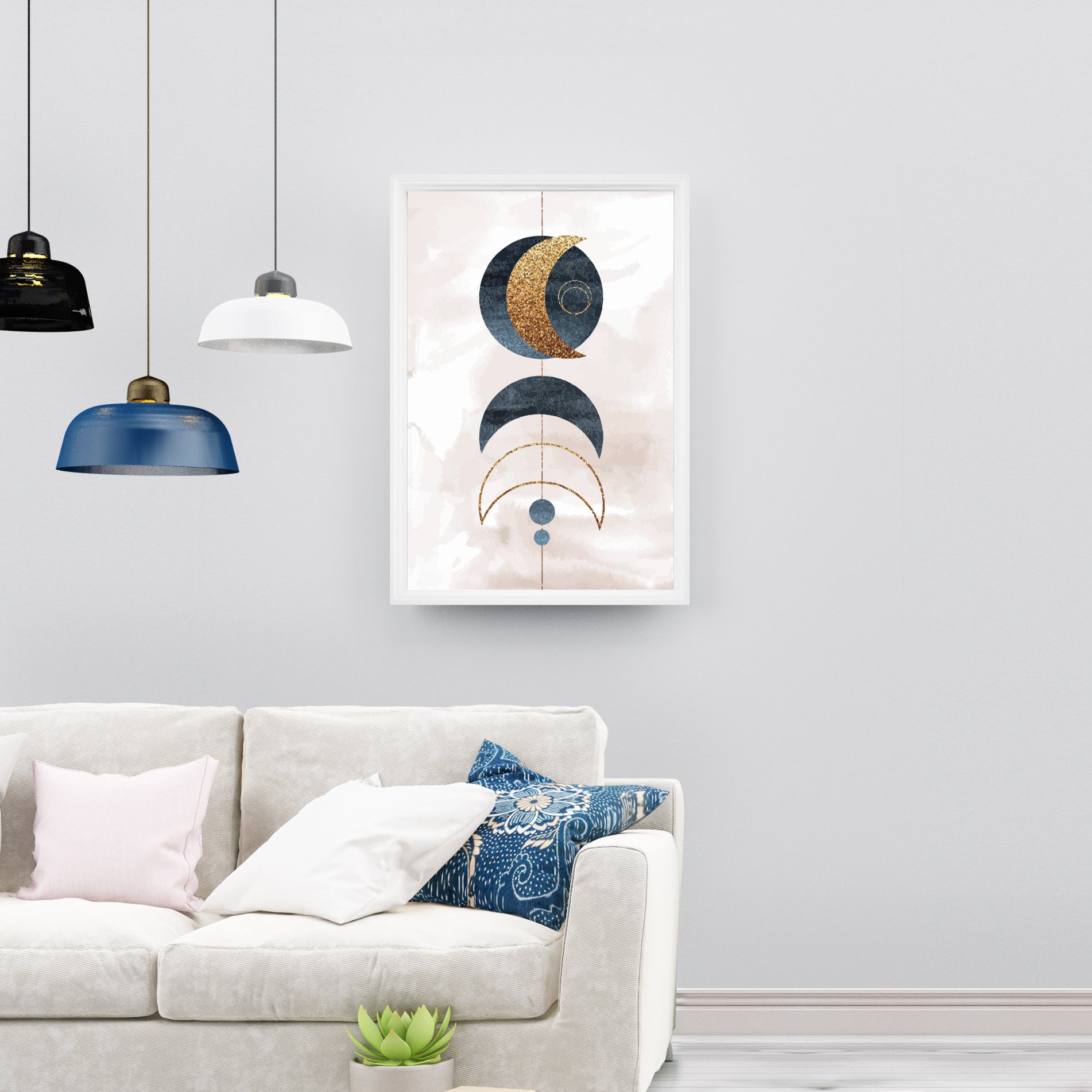 Stacked Moons Poster