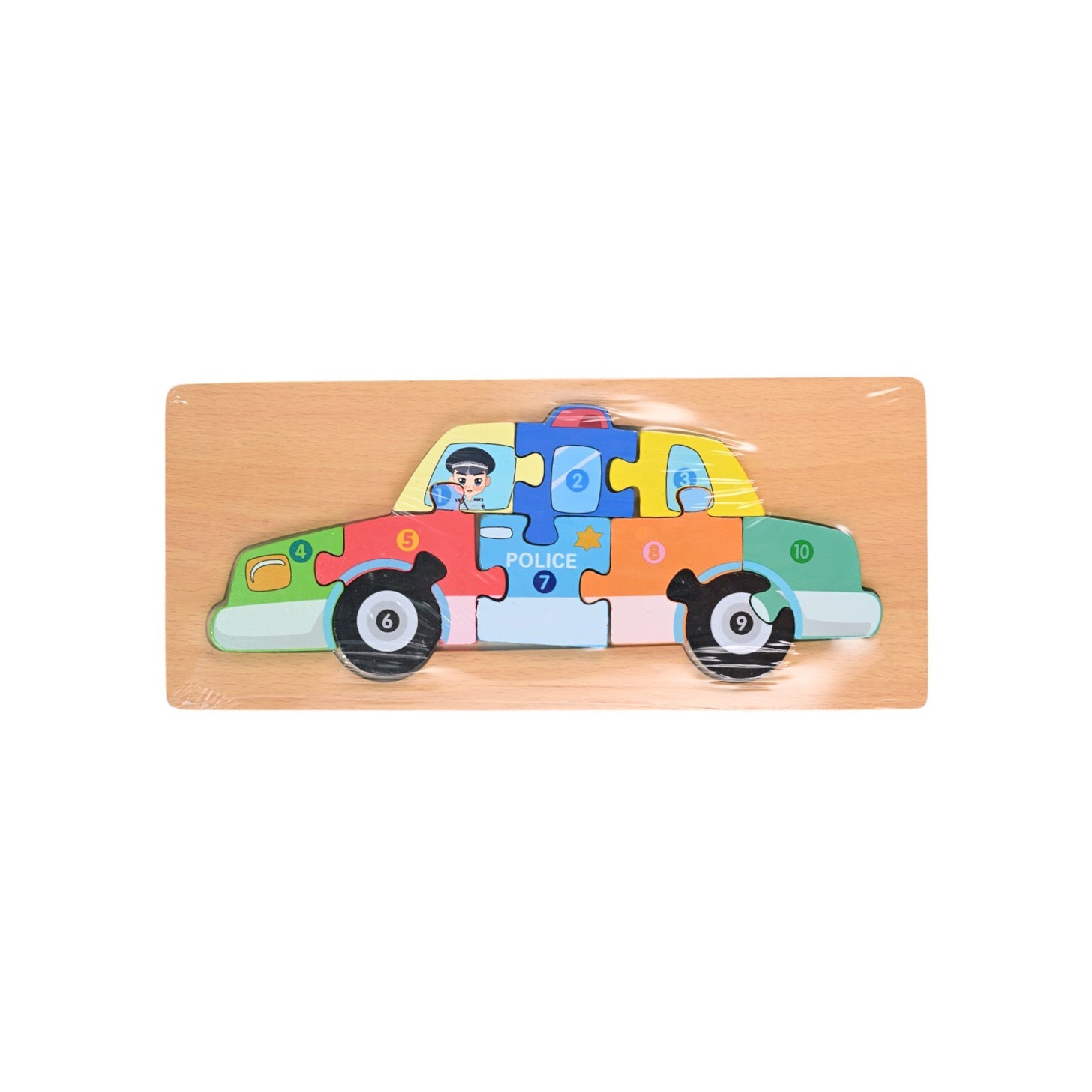 Wooden Number Puzzle Board