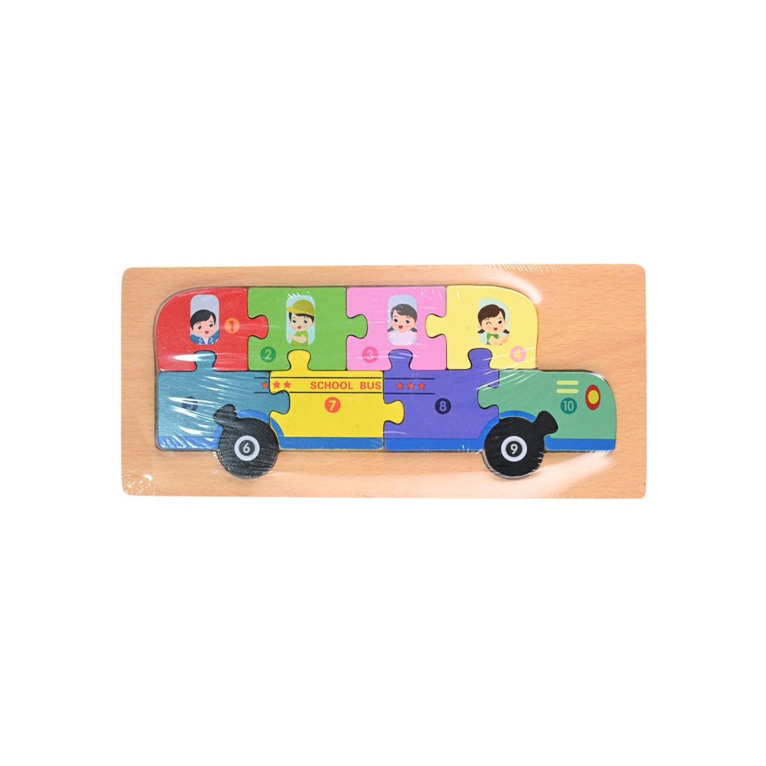 Wooden Number Puzzle Board