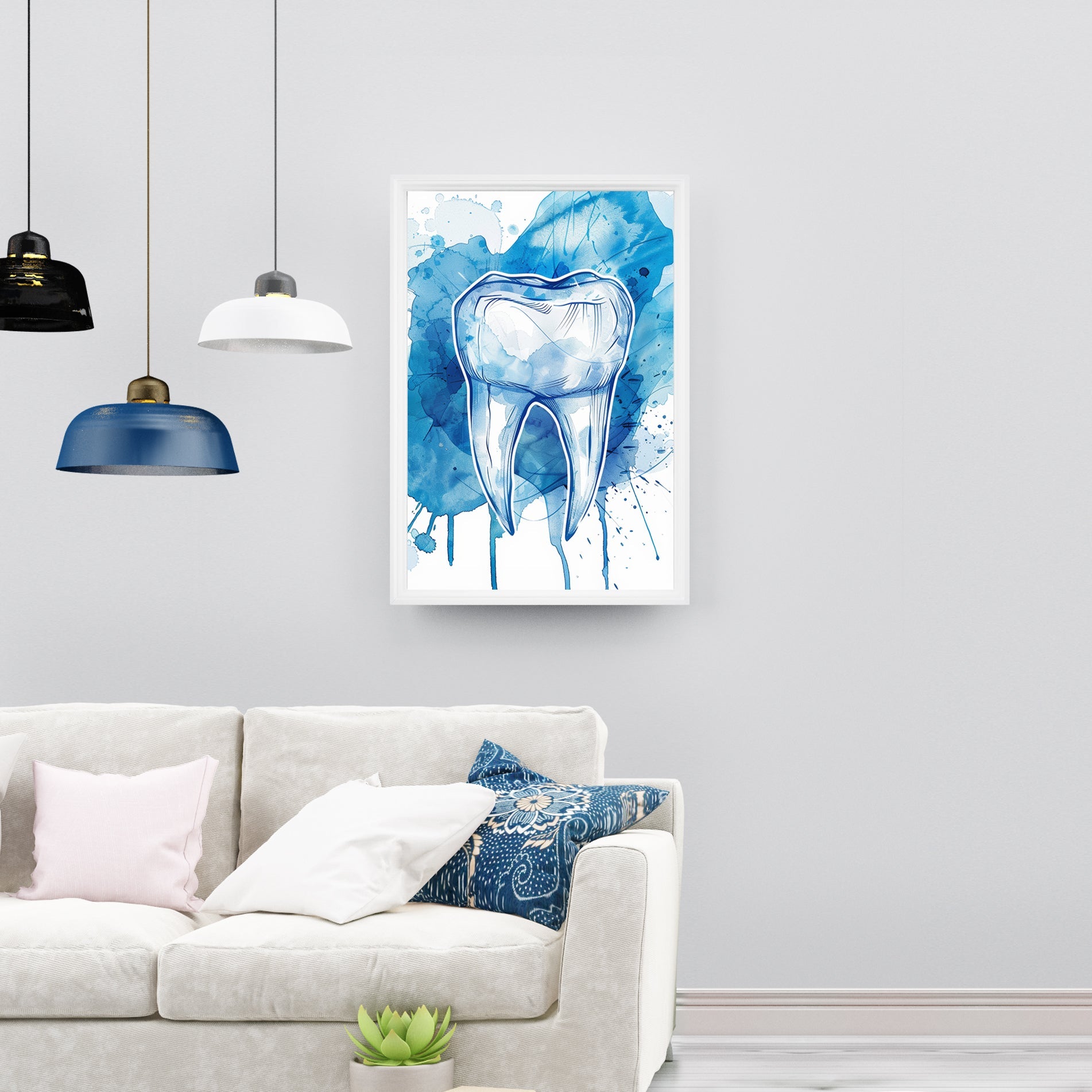 Watercolor Tooth Poster