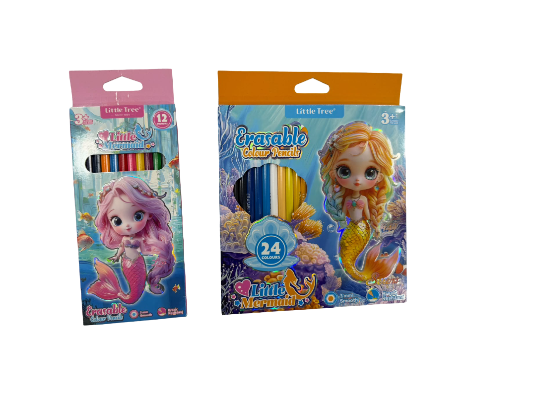 Little Tree Mermaid Erasable Color Pencils
