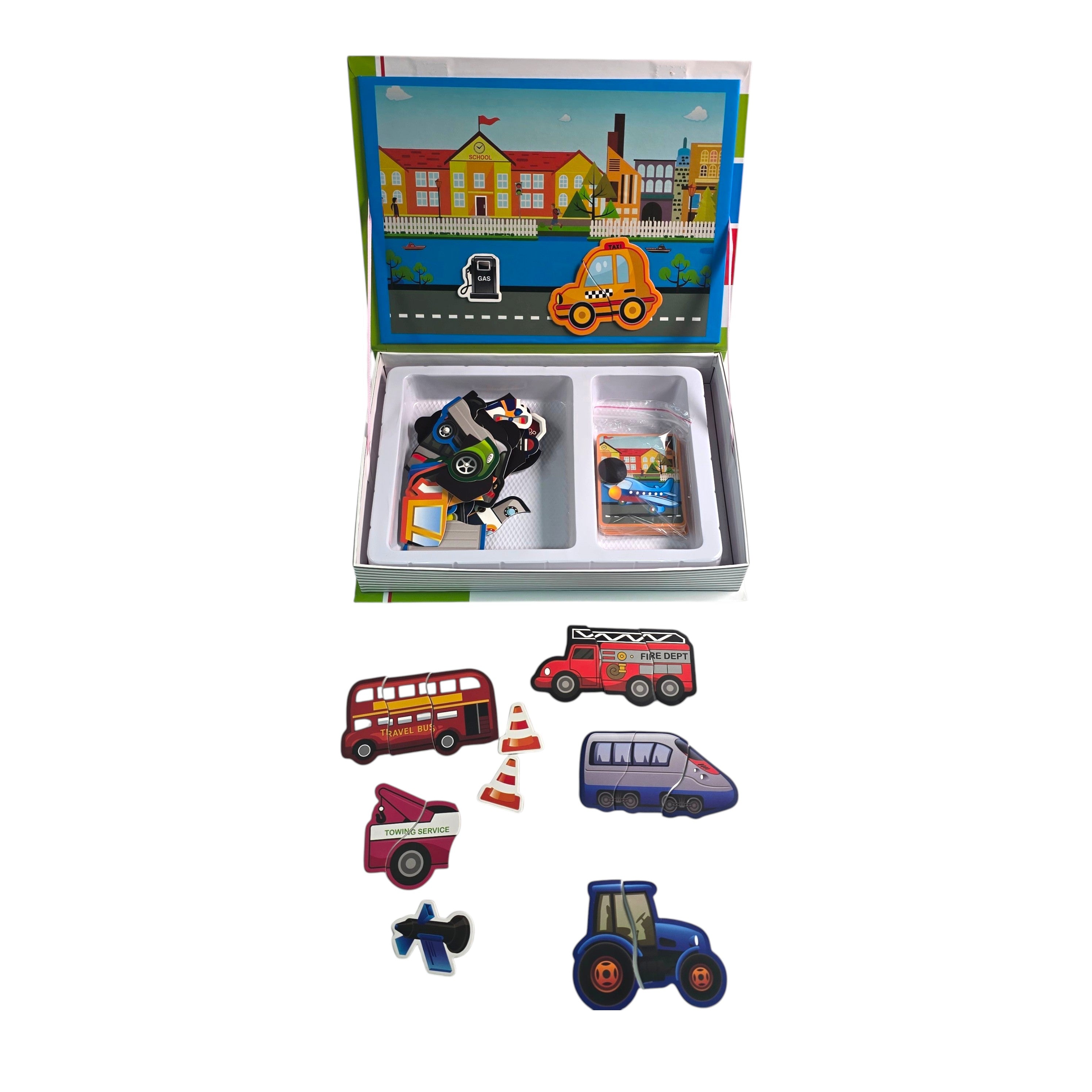 Magnetic Book Traffic Puzzle)