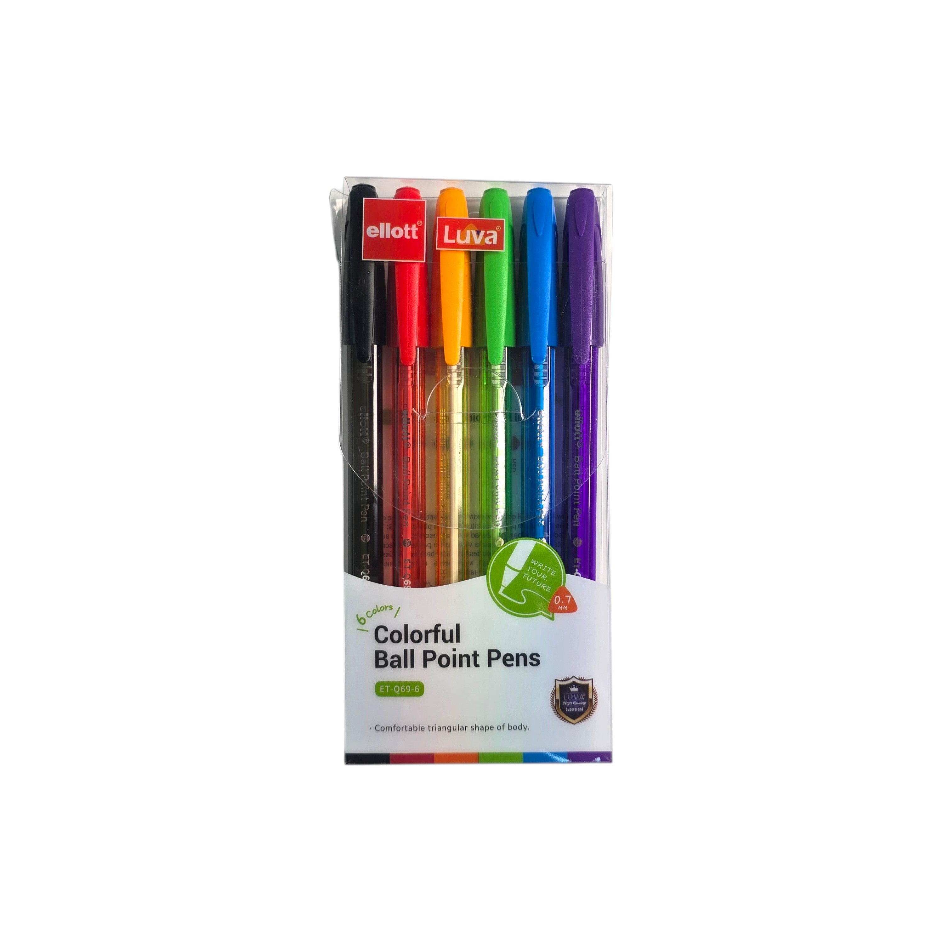 Colorful Ball Point Pen Set 6 Colors