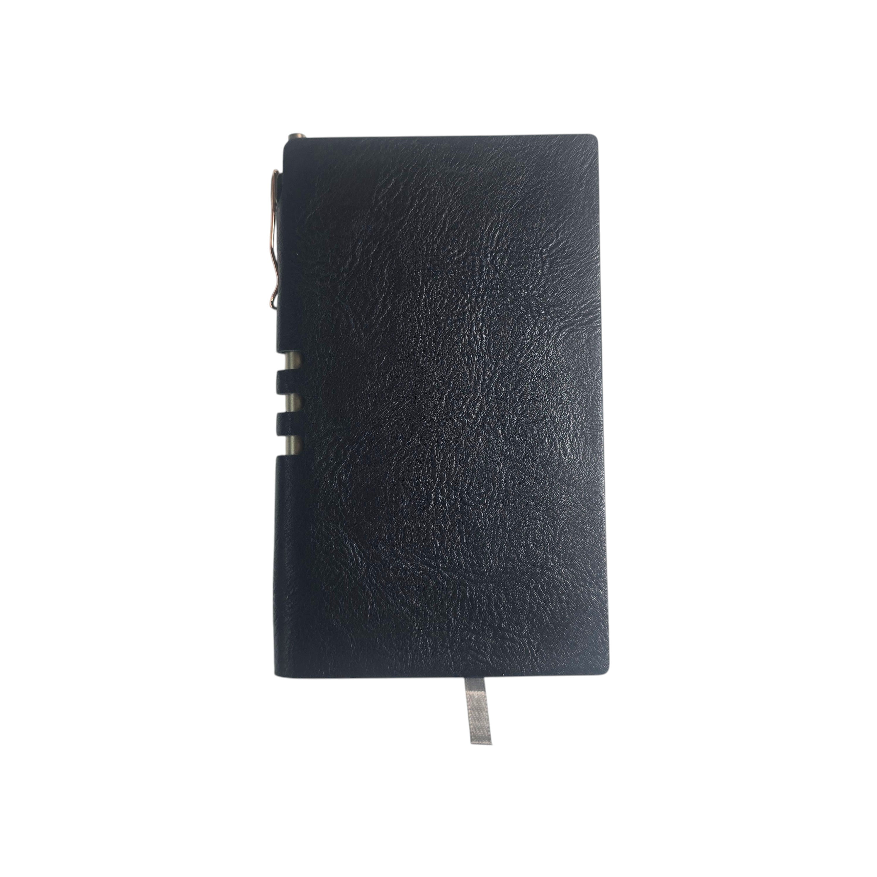 Premium Leather Pocket Notebook A6 with Pen