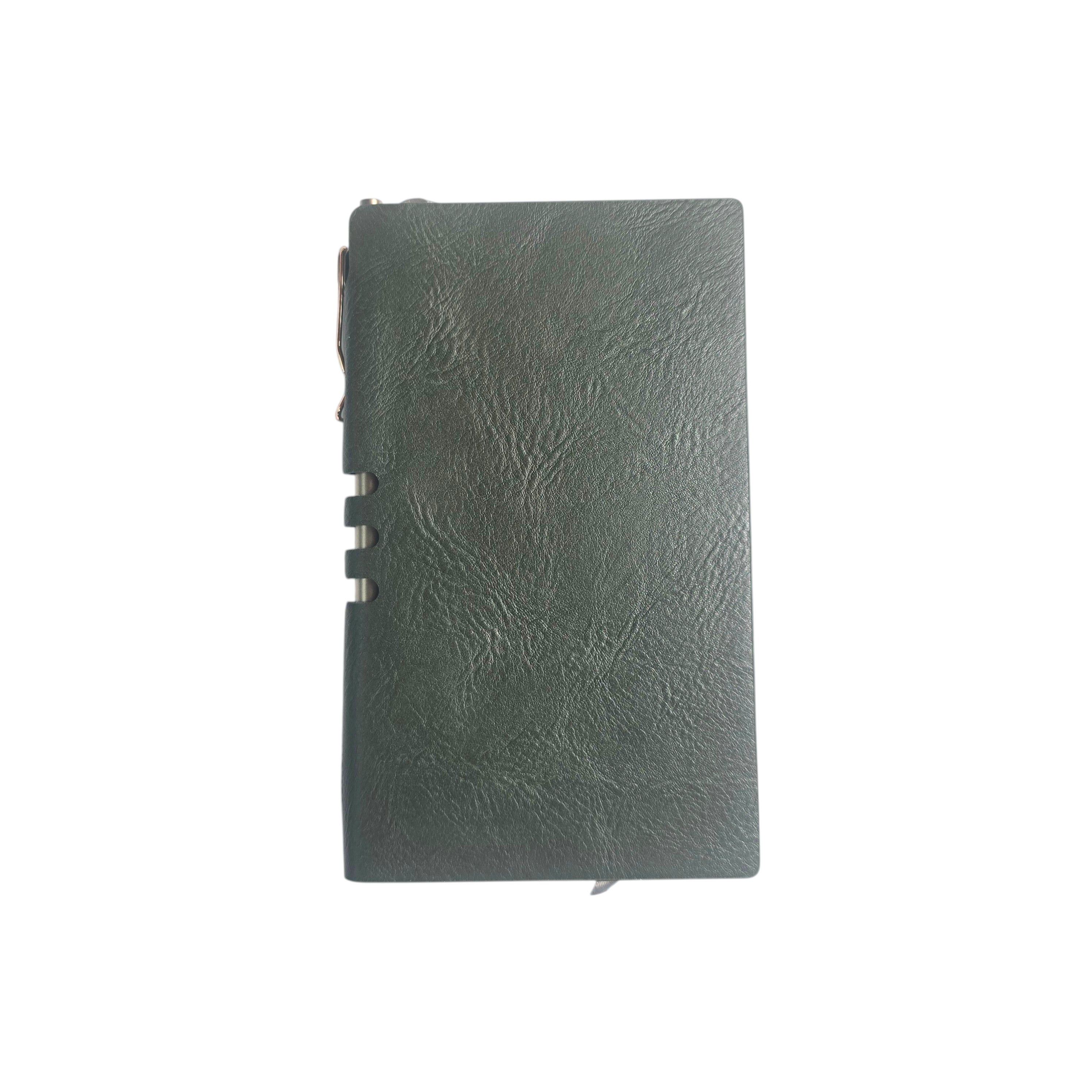 Premium Leather Pocket Notebook A6 with Pen