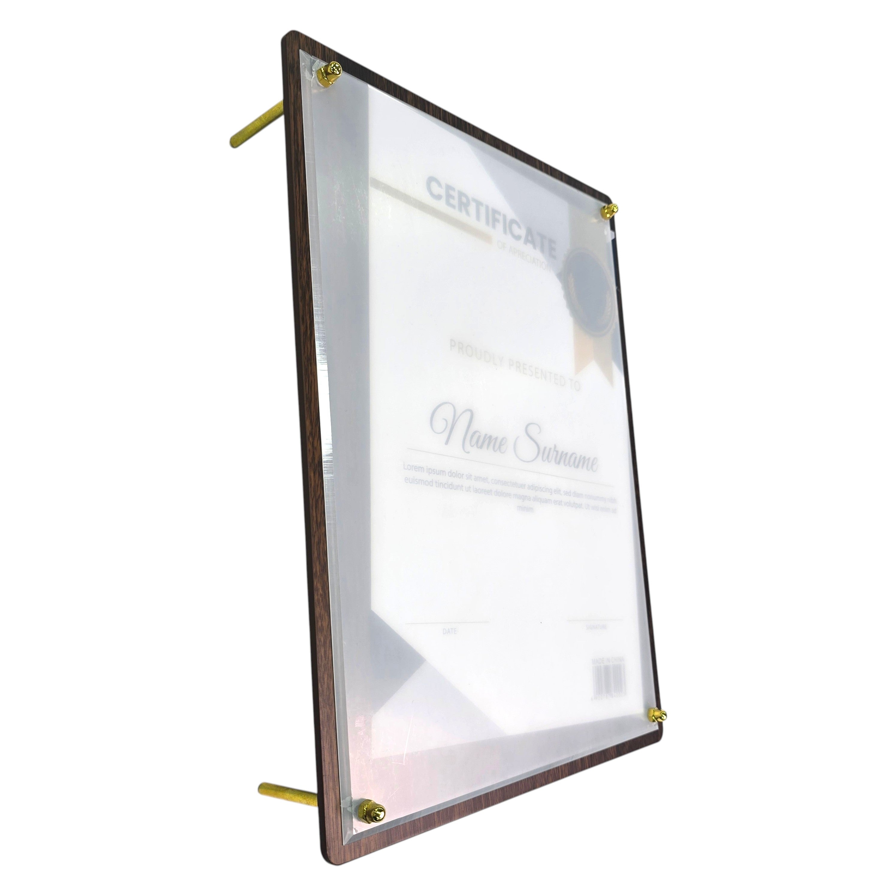 A4 Certificate Display Frame