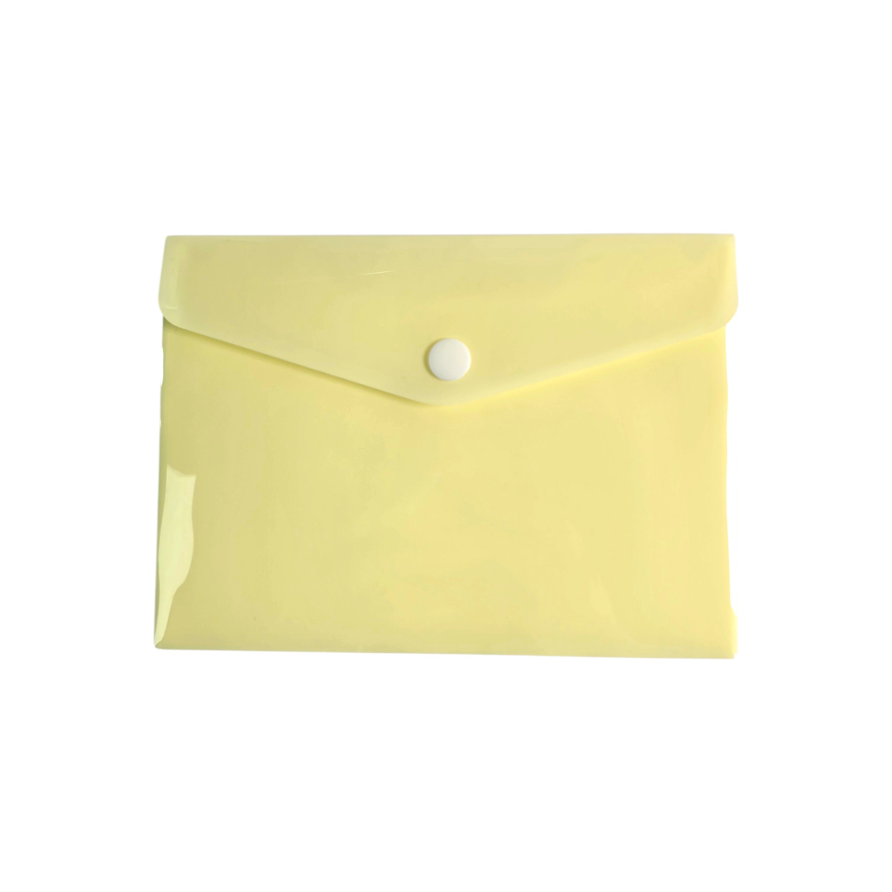 A6 Pastel Snap Button Document Envelope