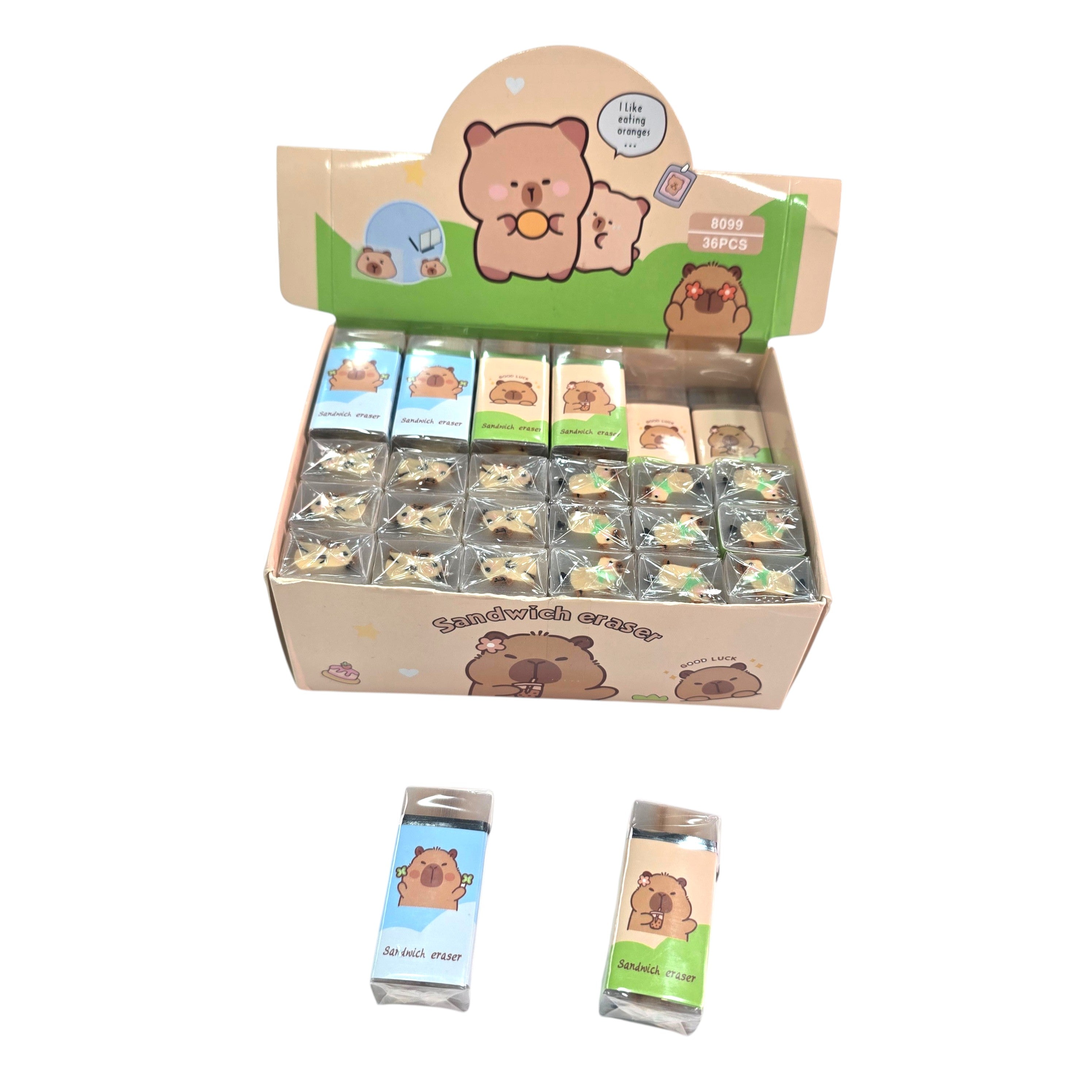 Cute Sandwich Eraser Display Box