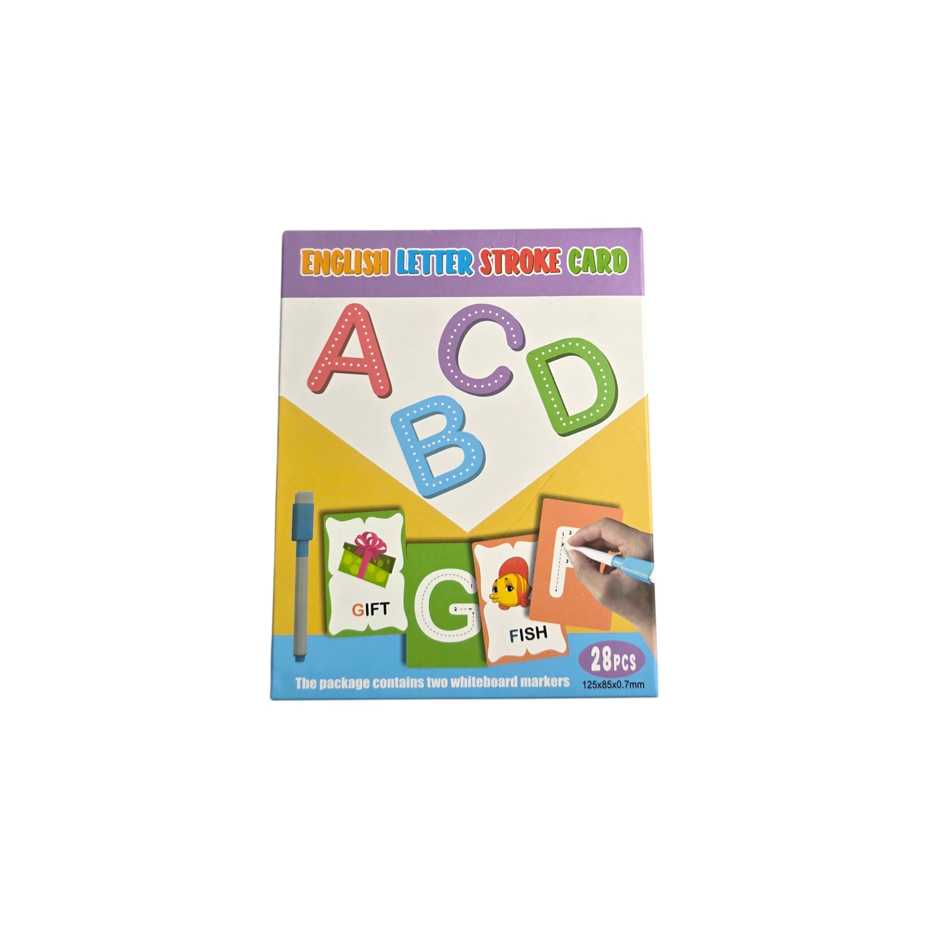 Kids English Letter Tracing Cards Set with Marker