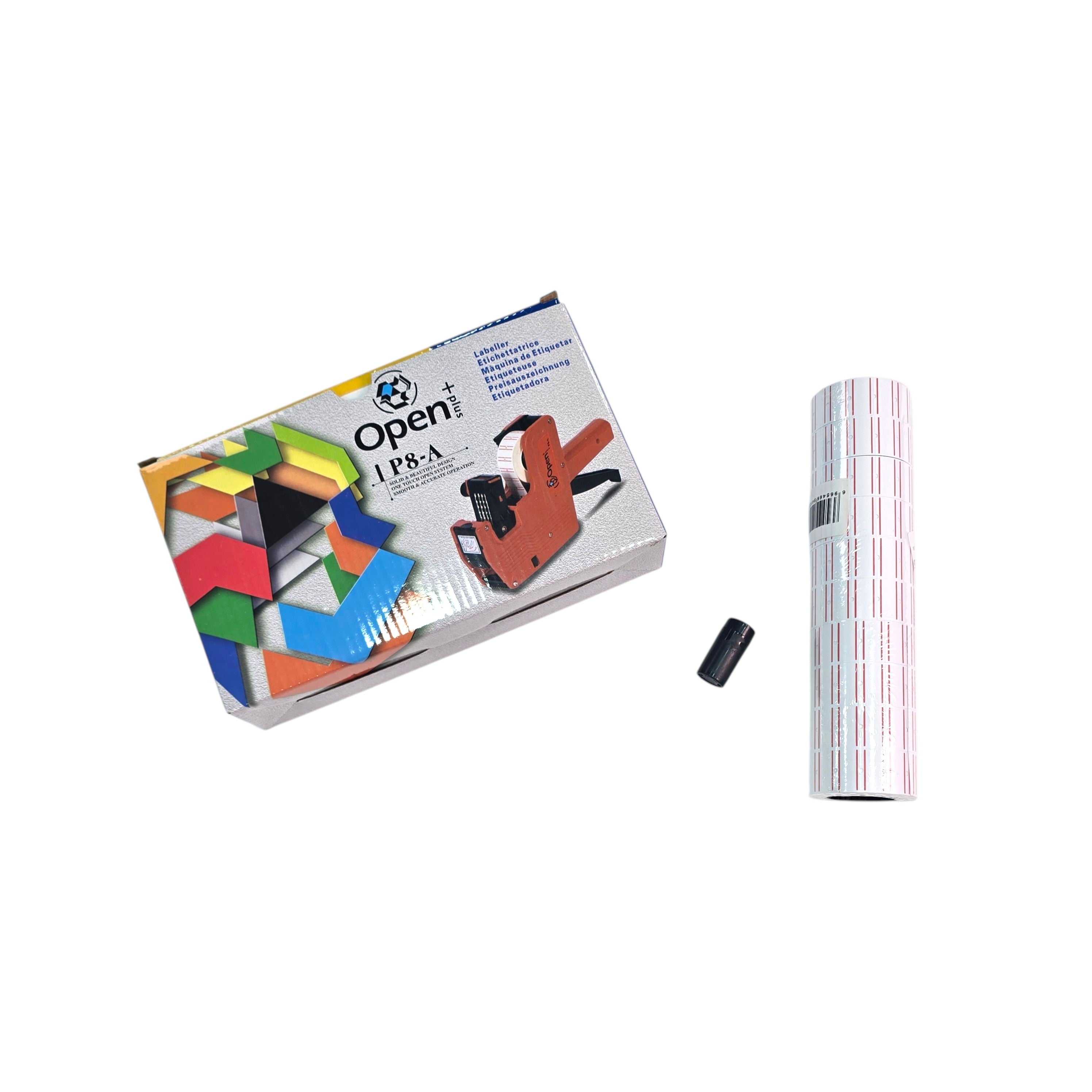 Open Label Machine Set with Ink & 10 Rolls