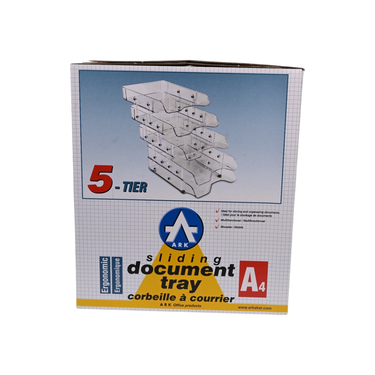 Ark Black 5-Tier Document Plastic Tray