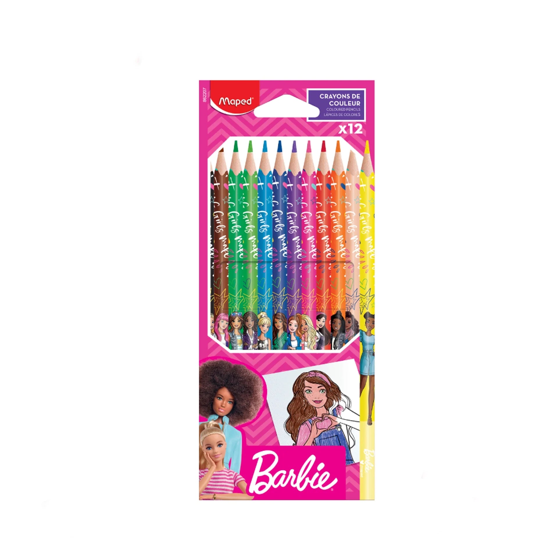 Maped Barbie Coloring Pencils -12 Colors