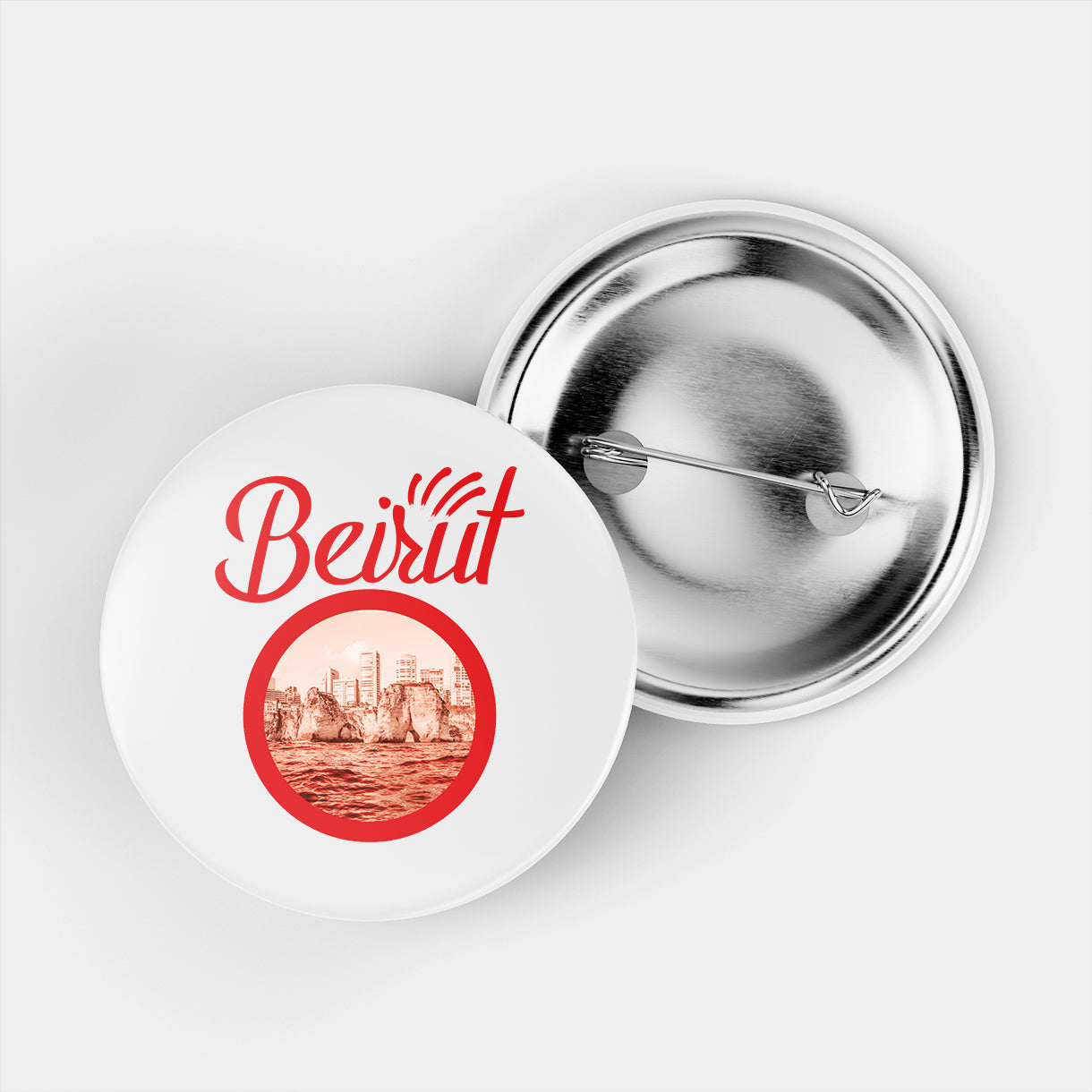 Beirut Red Circle Pin