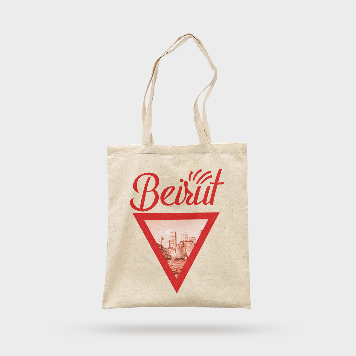 Beirut Red Triangle Tote bag