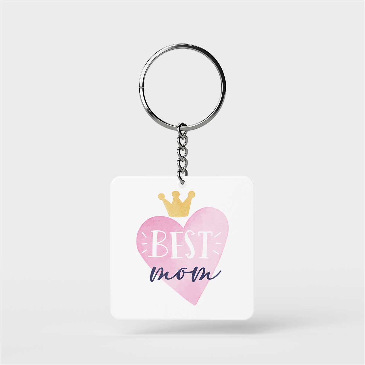 Best Mom Square Keychain