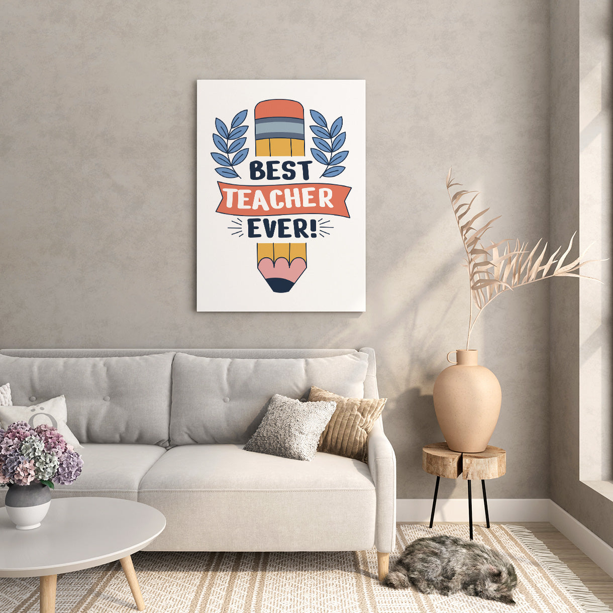 Best Teacher Canvas