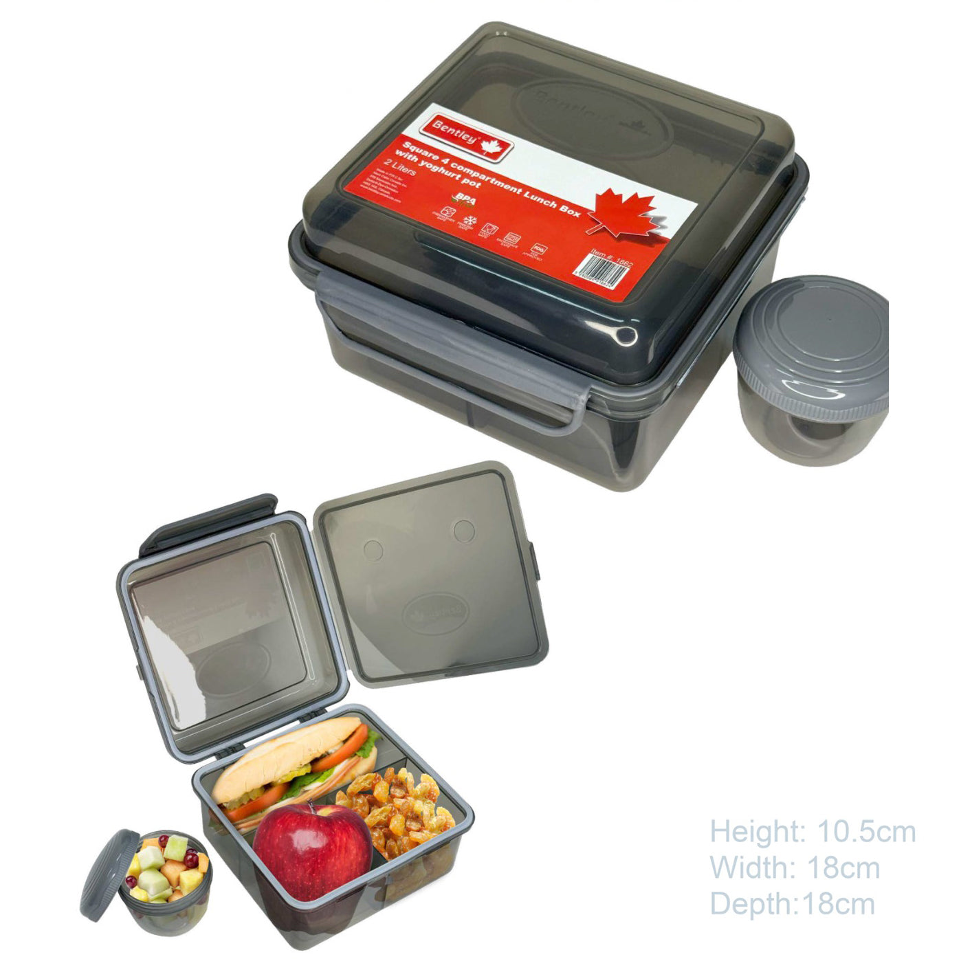 Bentley Square Lunch Box 2L
