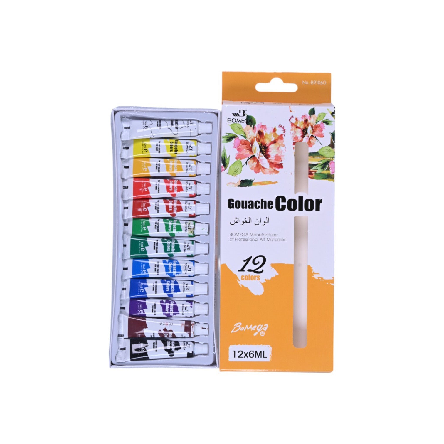 Bomega Gouache Color Set 12 x 6ml