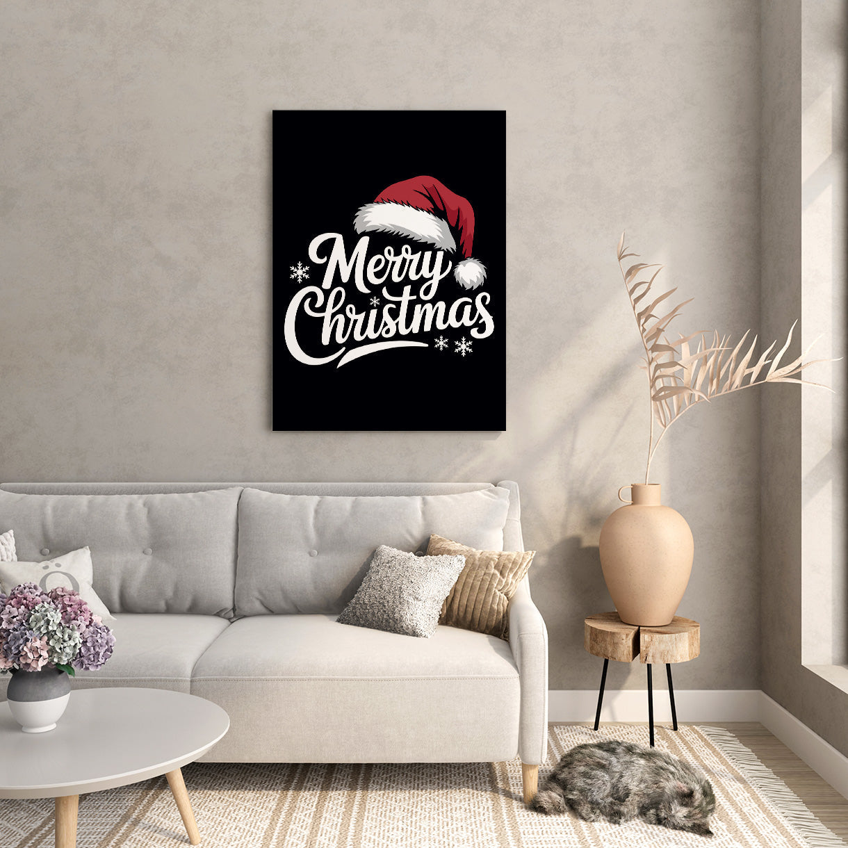 Christmas Black Canvas