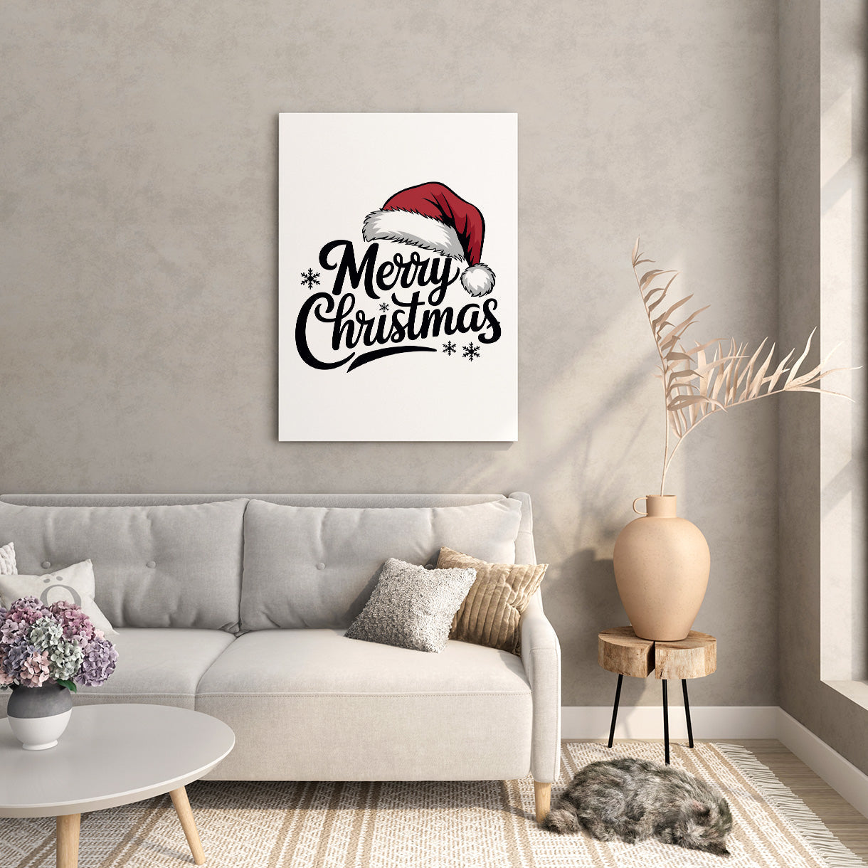 Christmas White Canvas