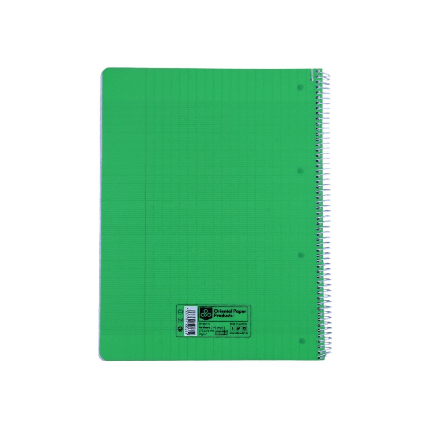 Colori Fluo Green Spiral Notebook  96 Sh
