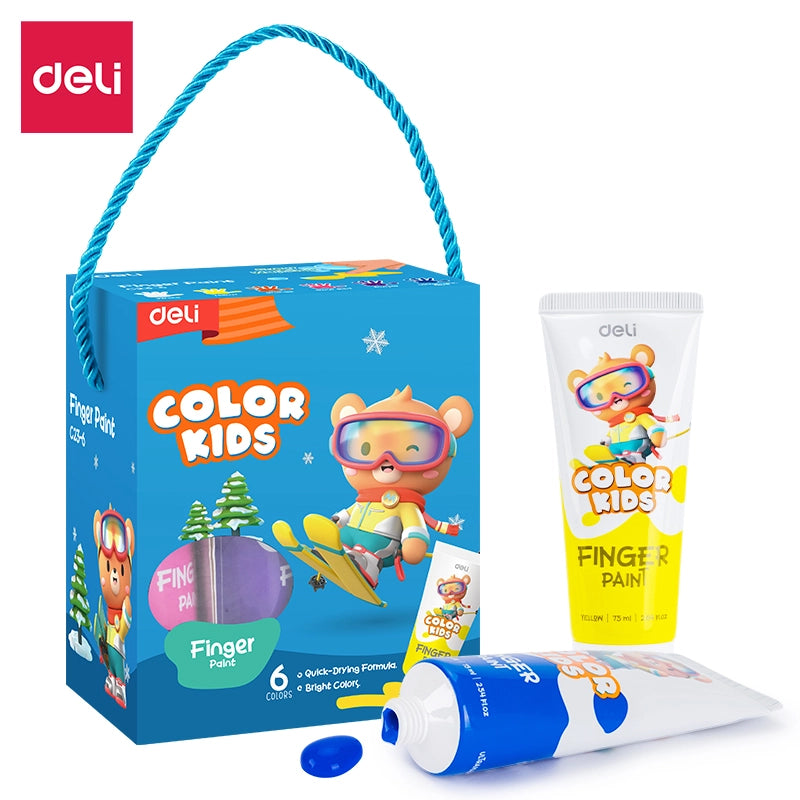 Deli Finger Paint Set 6 Colors