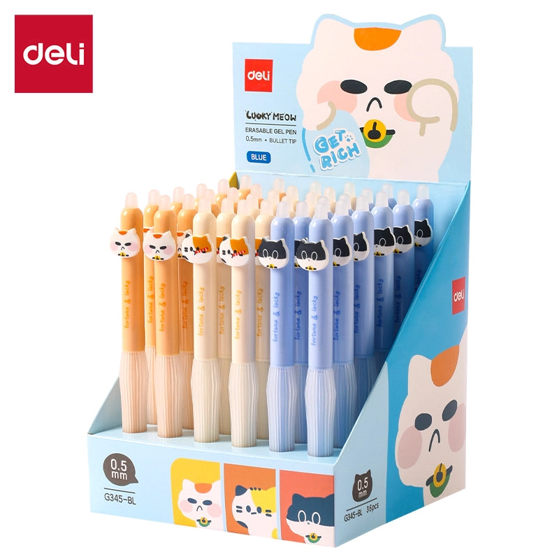 Deli Blue Erasable Gel Pen