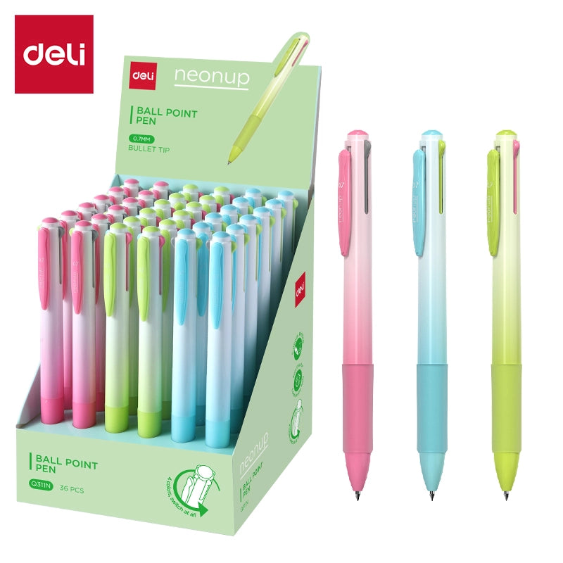 Deli 4 Colors Ballpoint Pen
