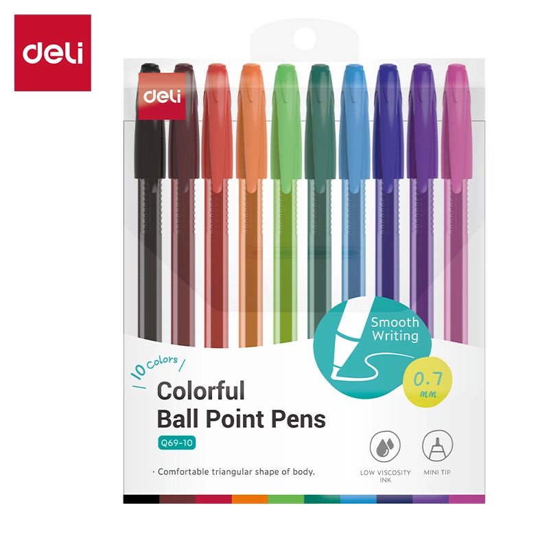 Deli Ball Point Pens (10pcs)