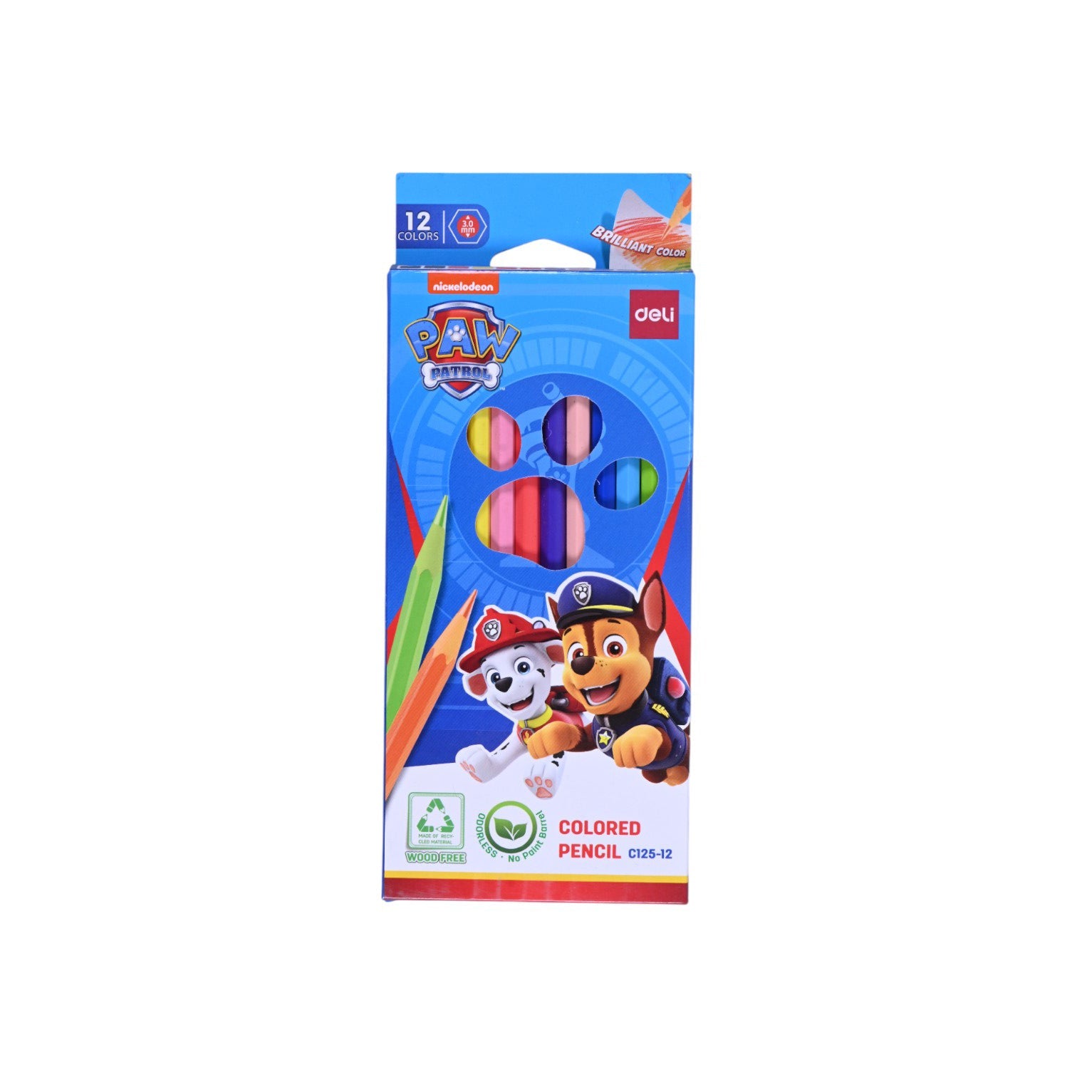 Deli Paw Patrol Colored Pencil-12 Colors
