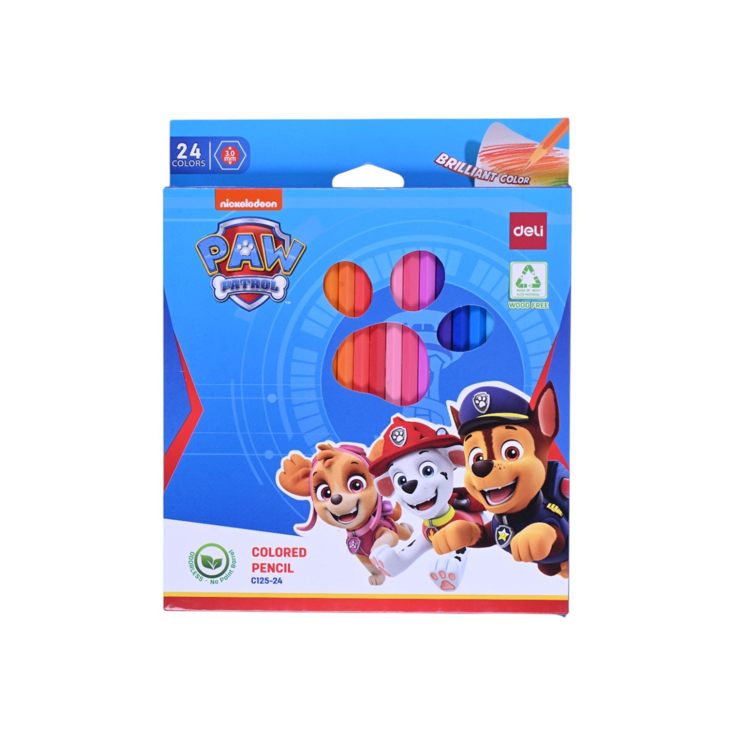 Deli Paw Patrol Colored Pencil-24 Colors
