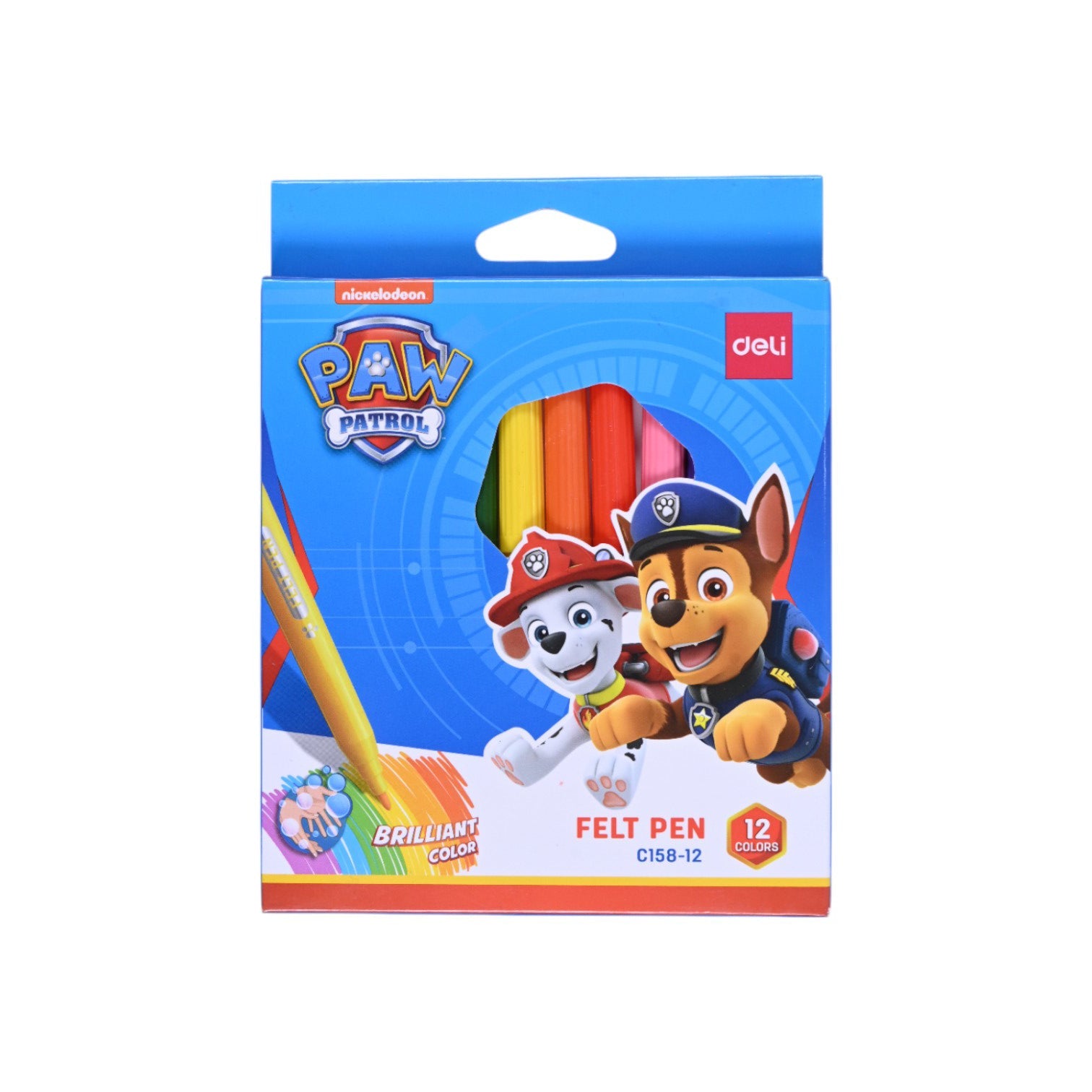 Deli Paw Patrol Felt Pen-12 Colors