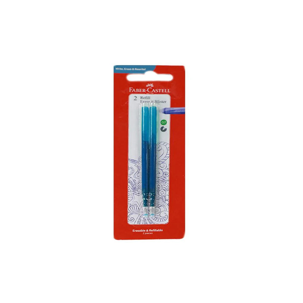 Faber Castell Erasable Gel Roller 0.7mm Refill 2 pcs Blue