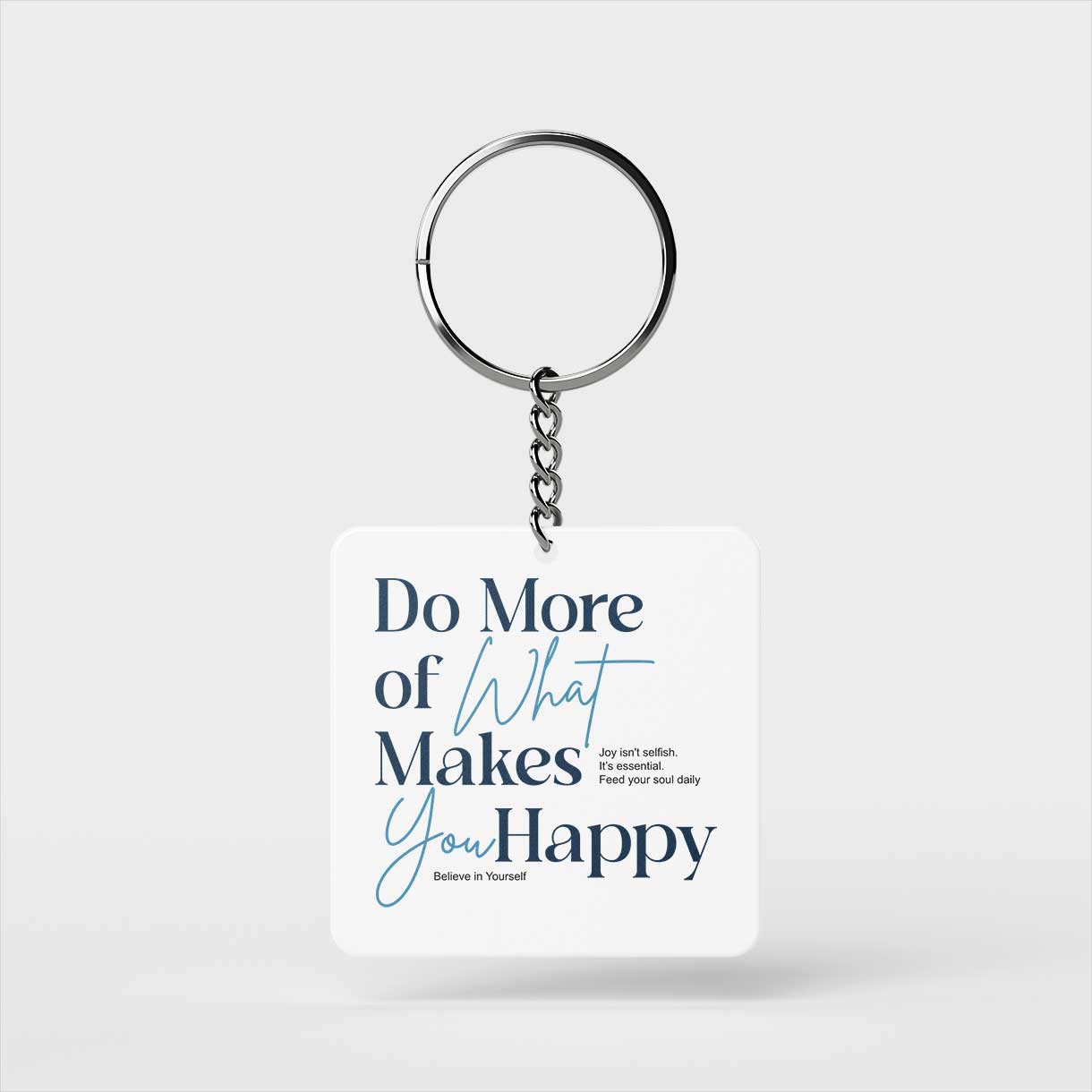 Feed Your Soul Square Keychain