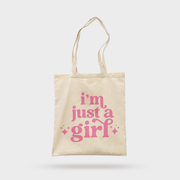 Just A Girl tote Bag