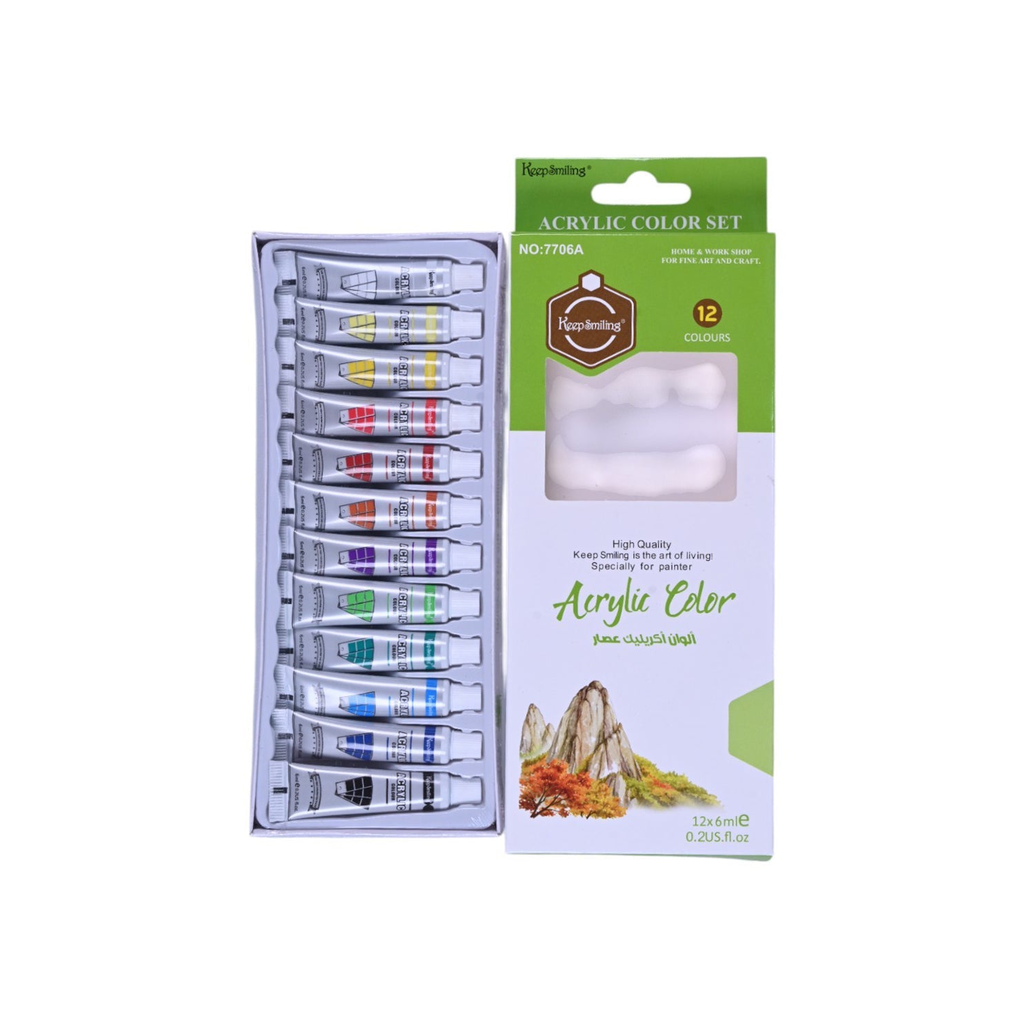Keep Smiling Acrylic Color Set 12x6ml