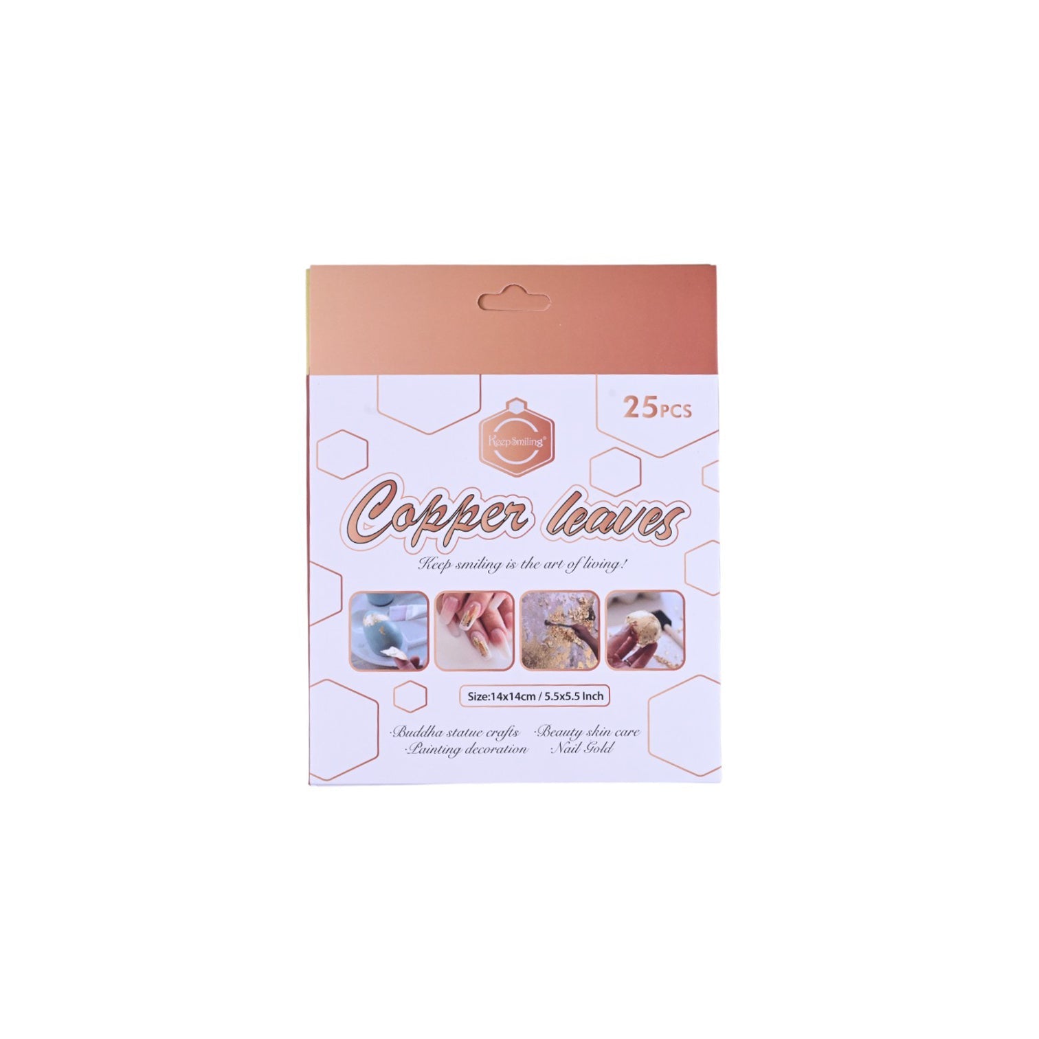 Keep Smiling Copper Leaf Sheets