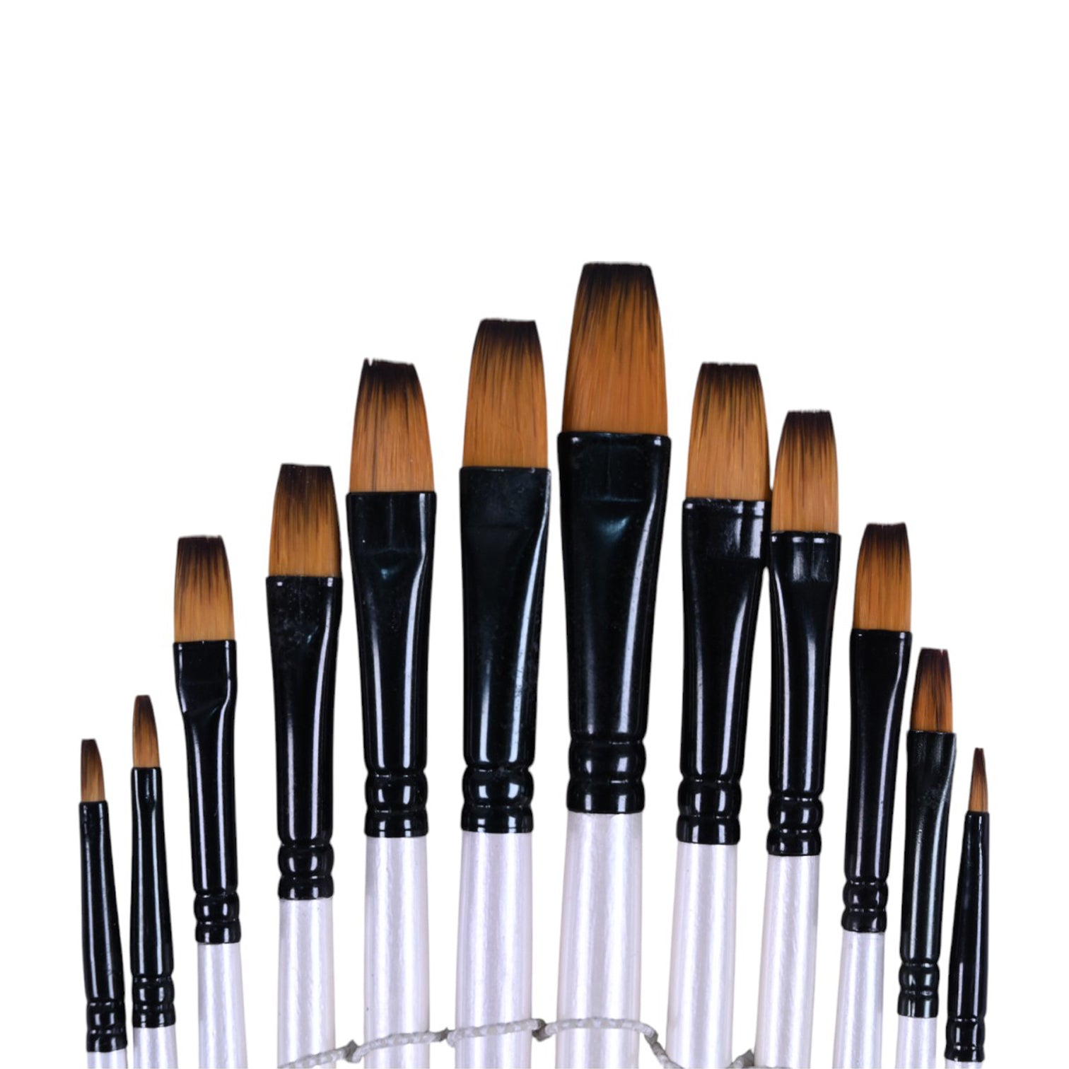 Keep Smiling White Flat Brush Set