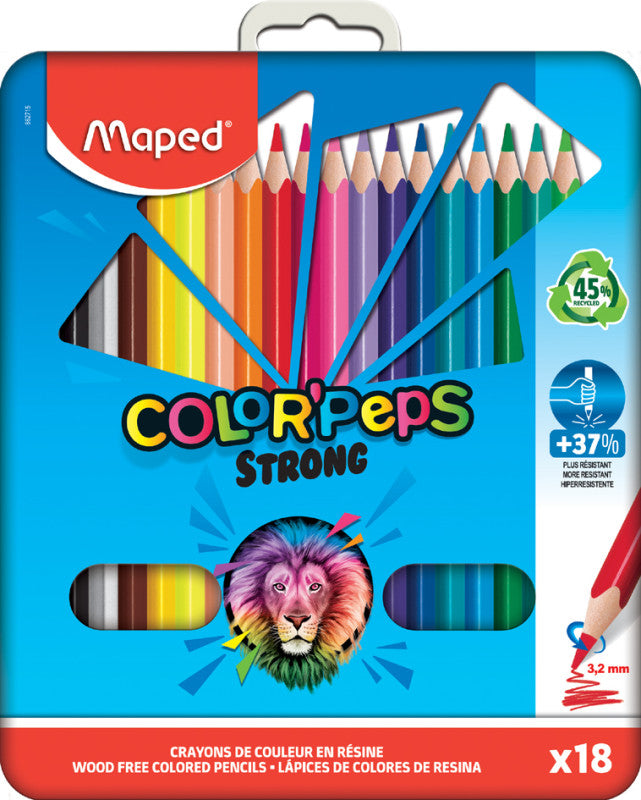 Maped Strong Coloring Pencils -18 Colors
