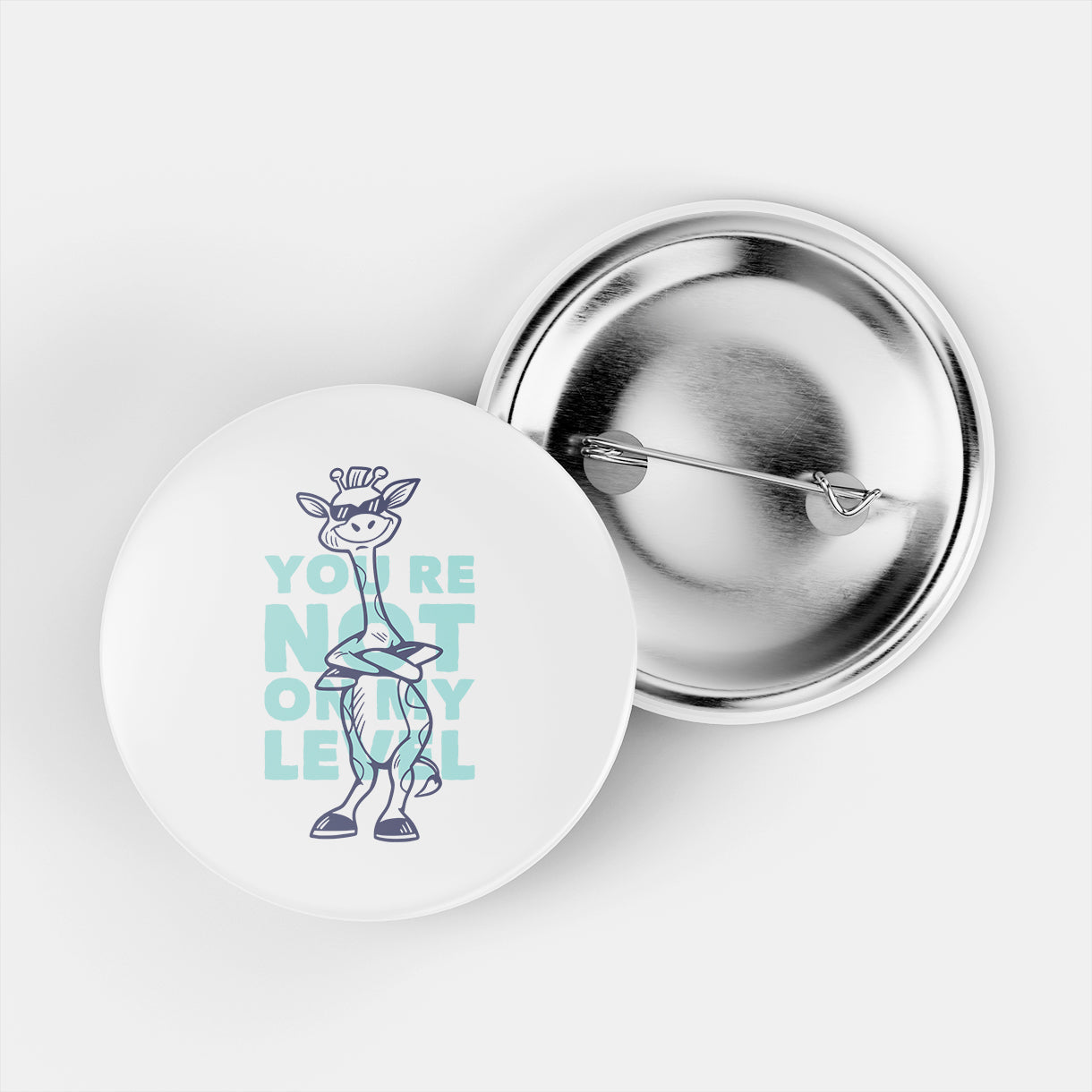 Not My Level Giraffe Pin