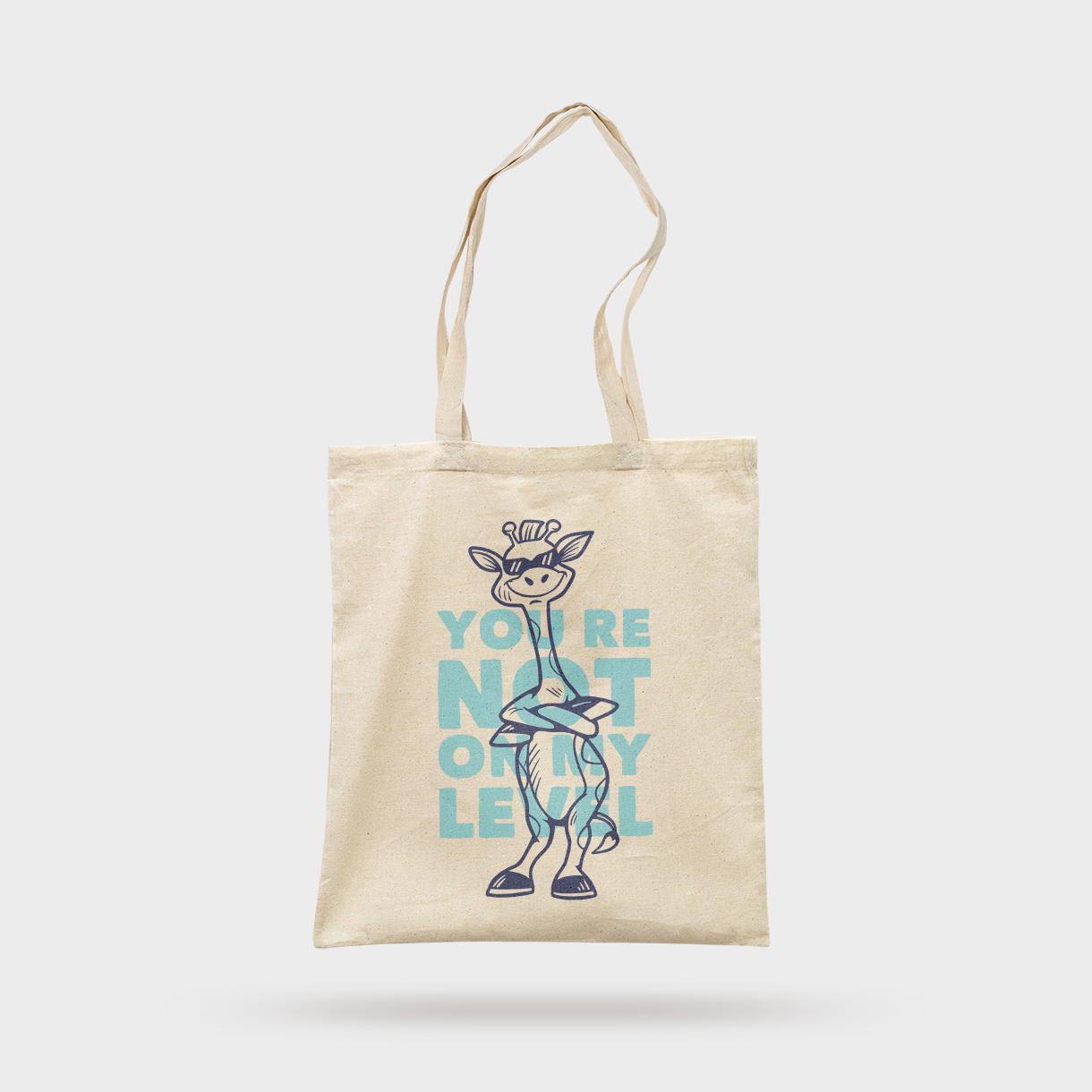 Not My Level Giraffe Tote Bag