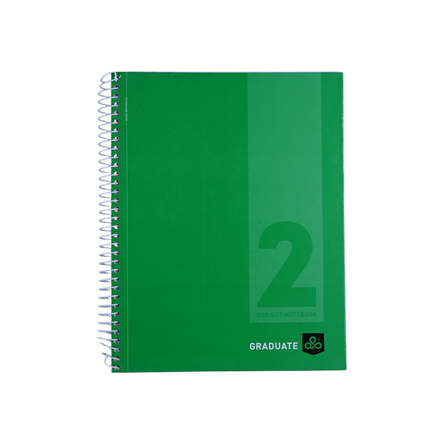 OPP Graduate 2 Subject Green Spiral Notebook
