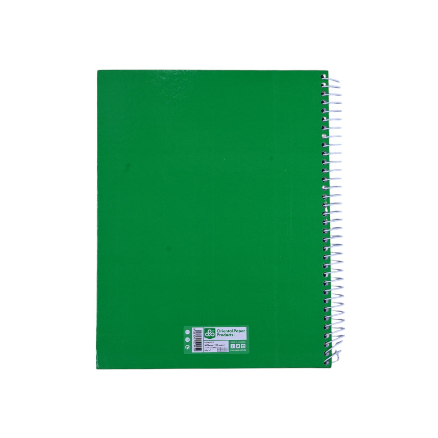 OPP Graduate 2 Subject Green Spiral Notebook