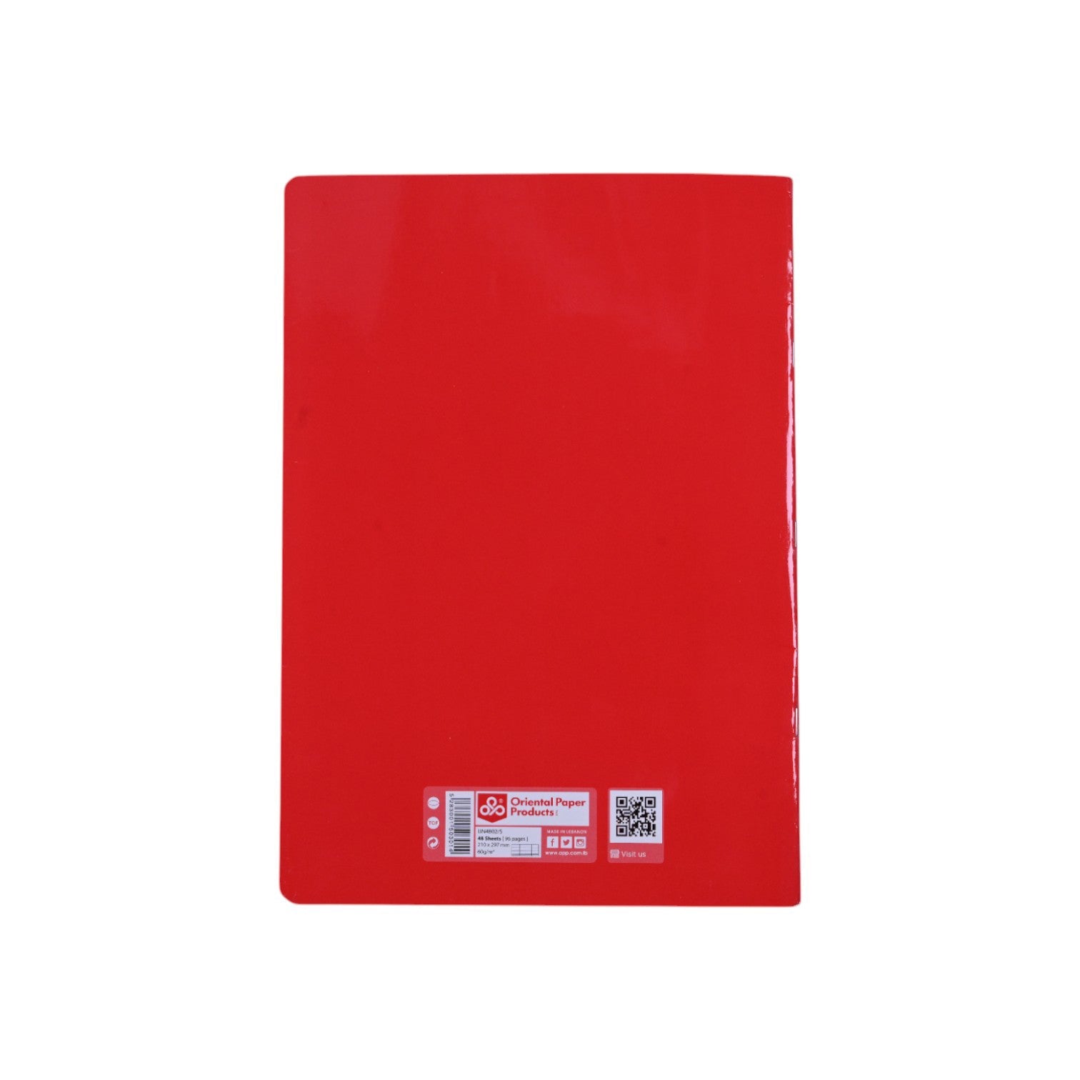 OPP Monotone Red Stapled Notebook 48 Sh