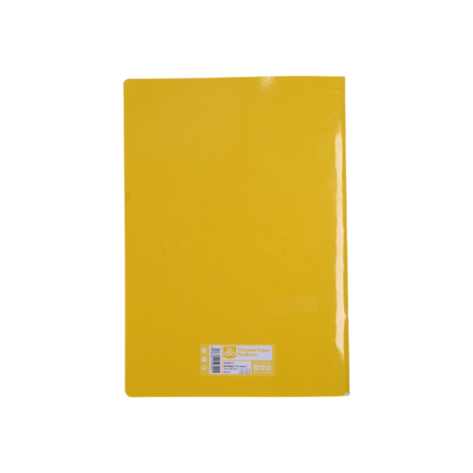 OPP Monotone Yellow Stapled Notebook 96 Sh