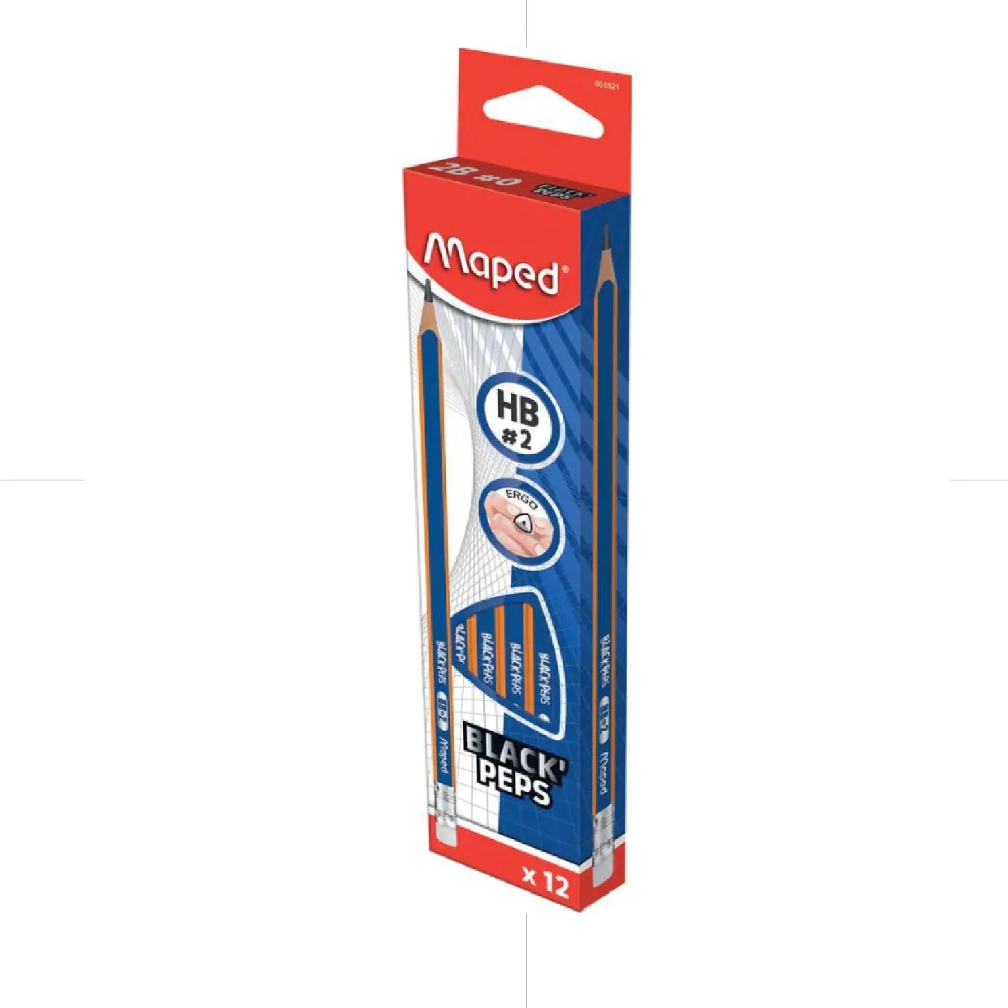 Maped Black Peps 12 HB Pencils