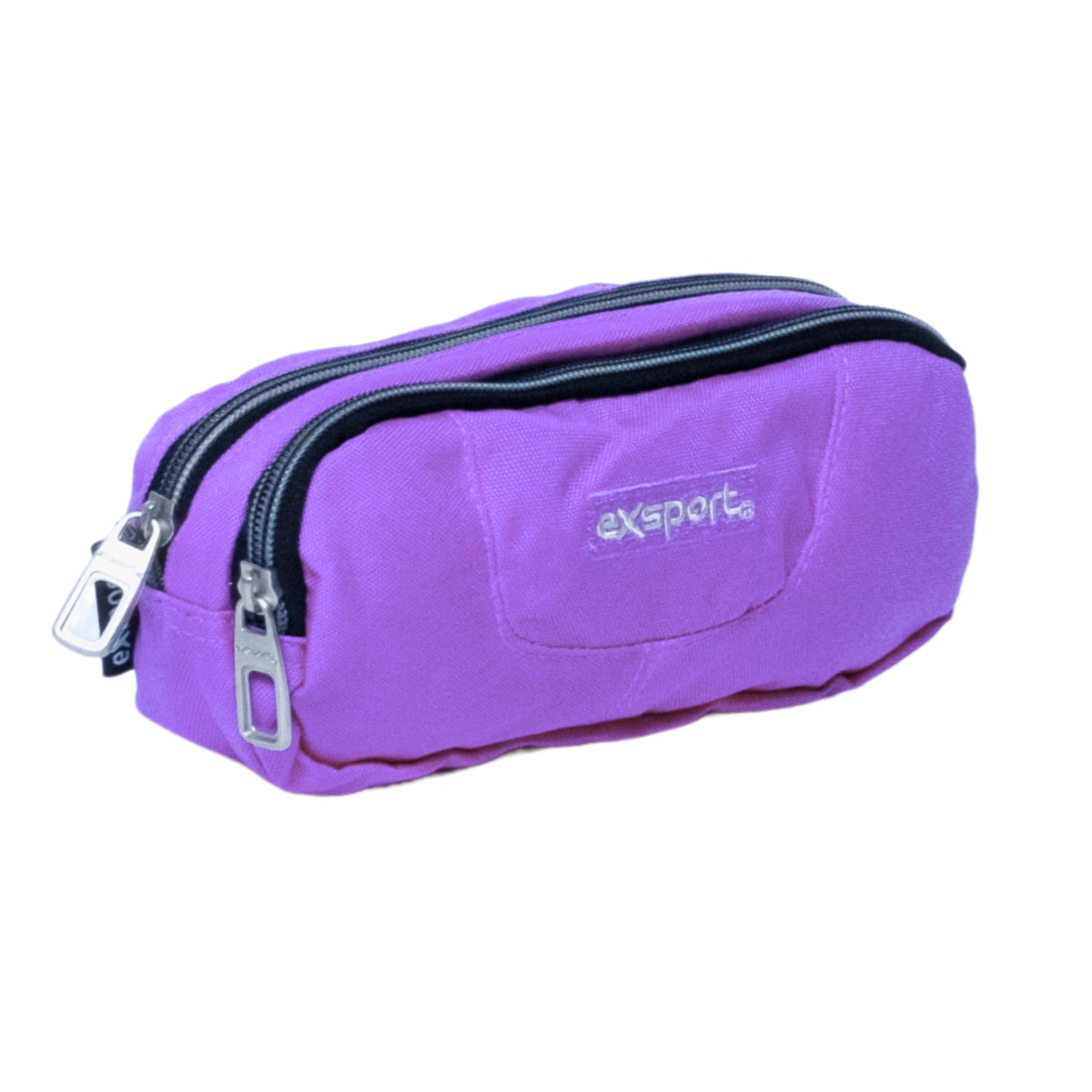 Exsport Plain Pencil Case 2 Compartments